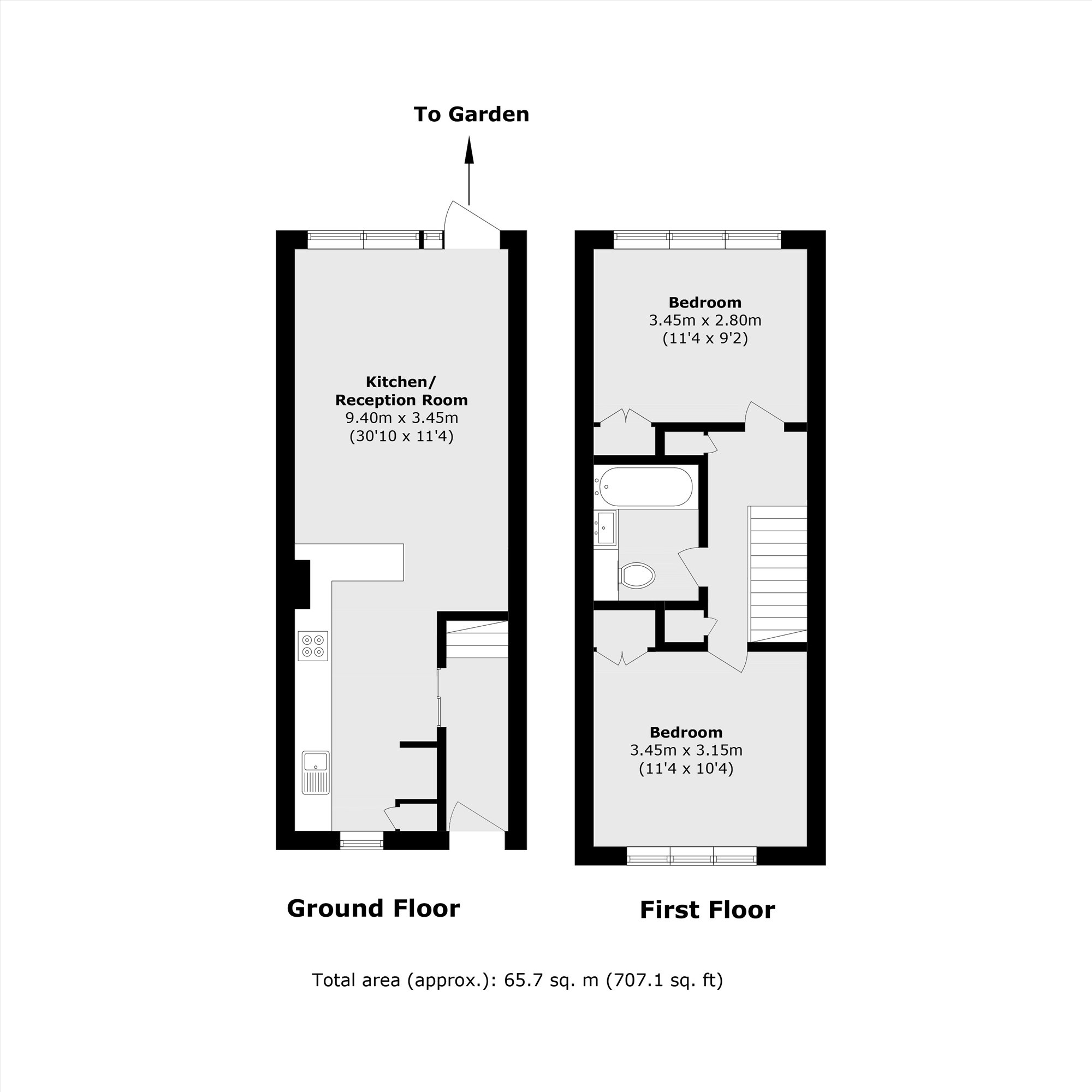 Flat 34, Laxfield Court, Pownall Road, London floorplan