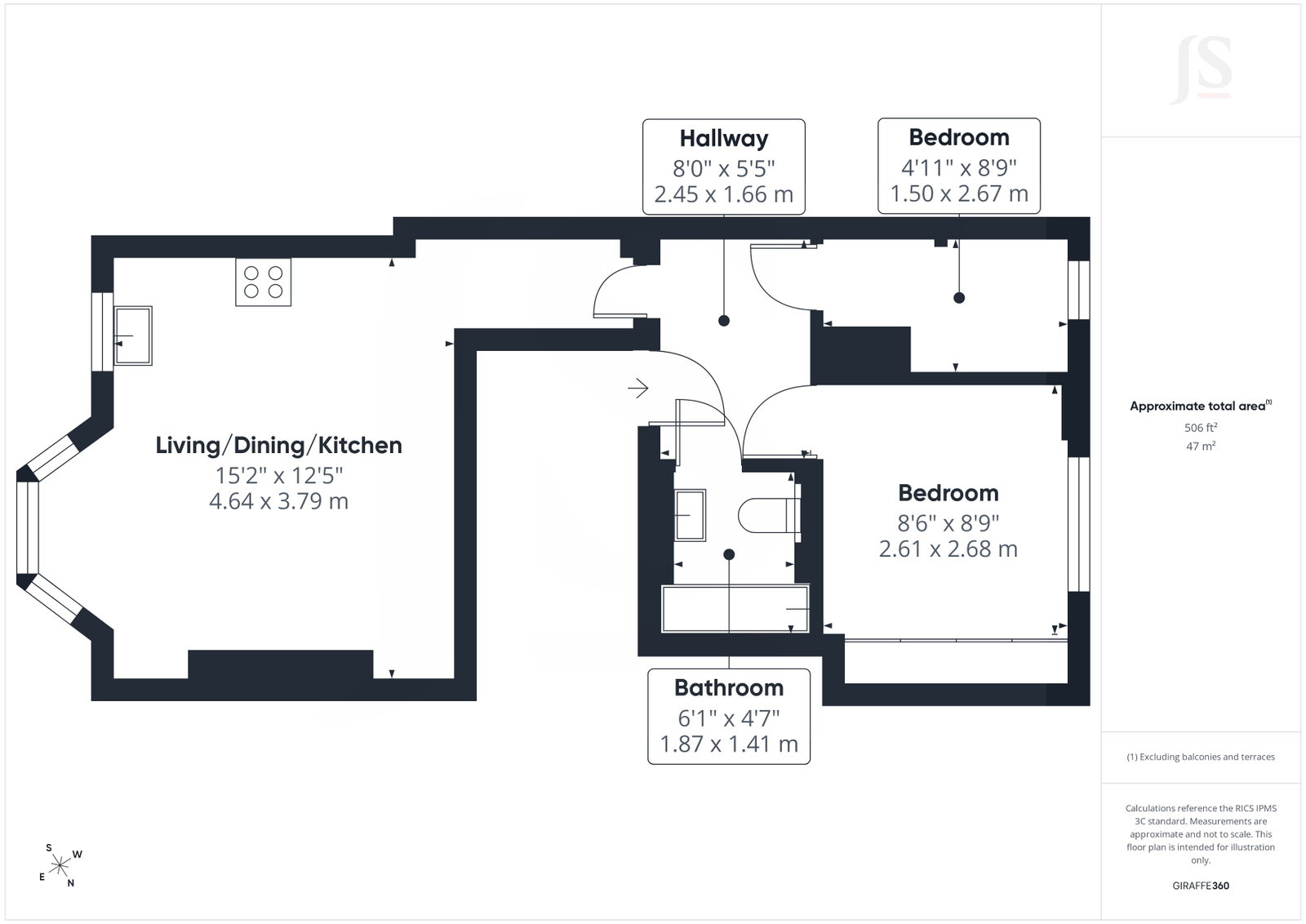 Flat 2, 20 Farm Road, Hove floorplan