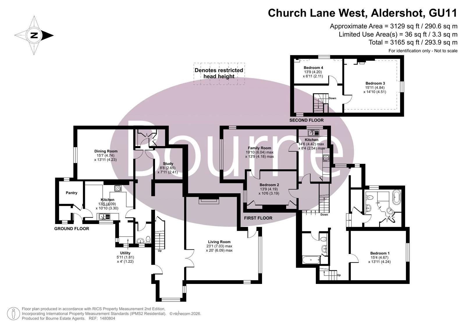 Tavistock, 37, Church Lane West, Aldershot floorplan