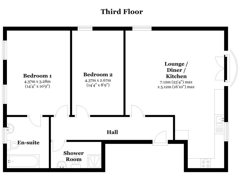 2 Bedrooms Flat to rent in Kings Road, Harrogate, North Yorkshire HG1