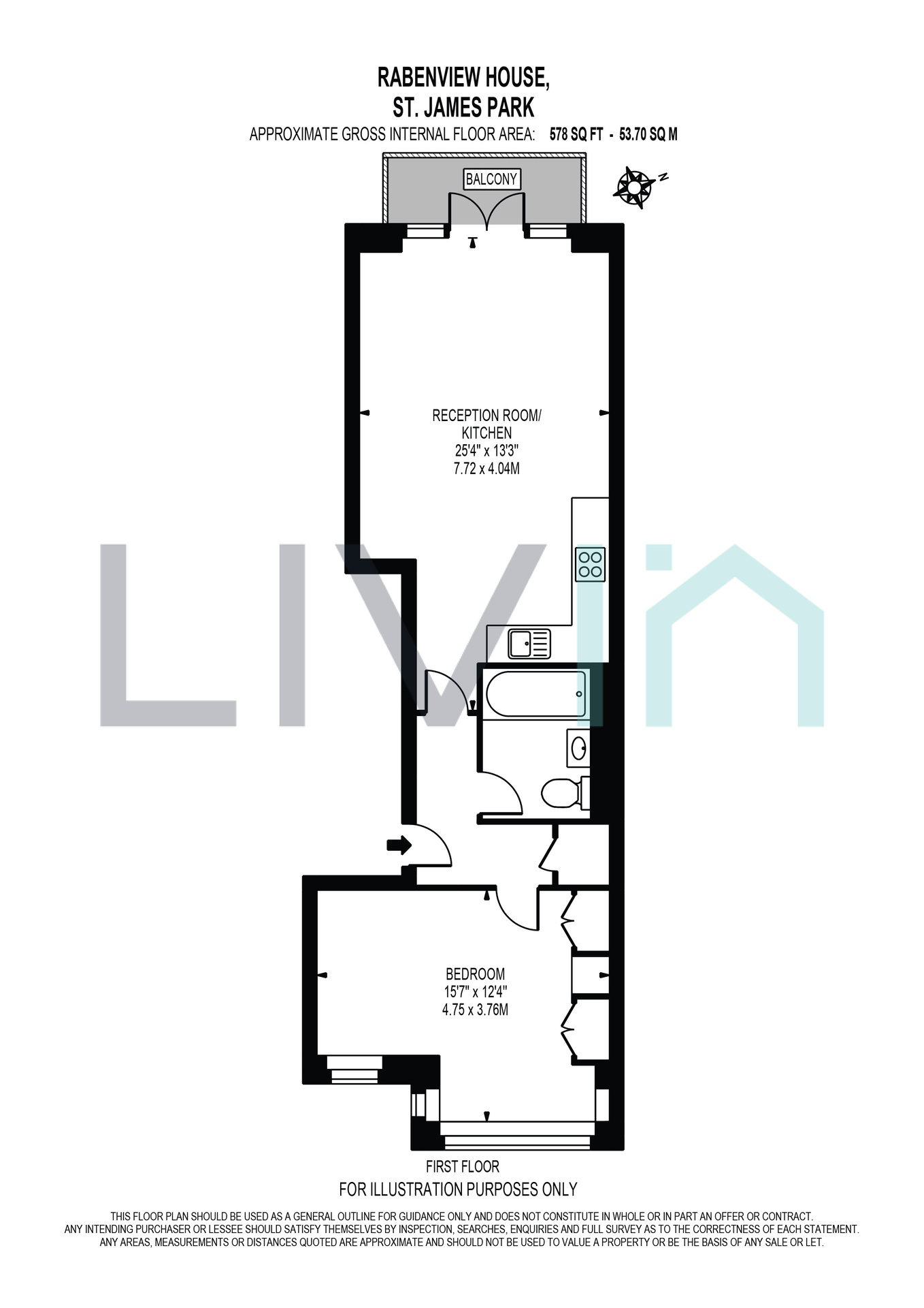 Flat 4, Rabenview House, Croydon floorplan
