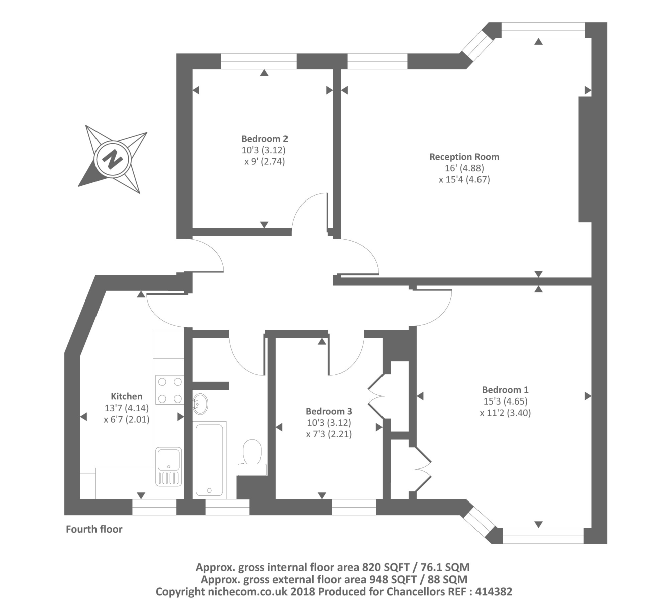 3 Bedrooms Flat for sale in Richmond, Surrey TW10