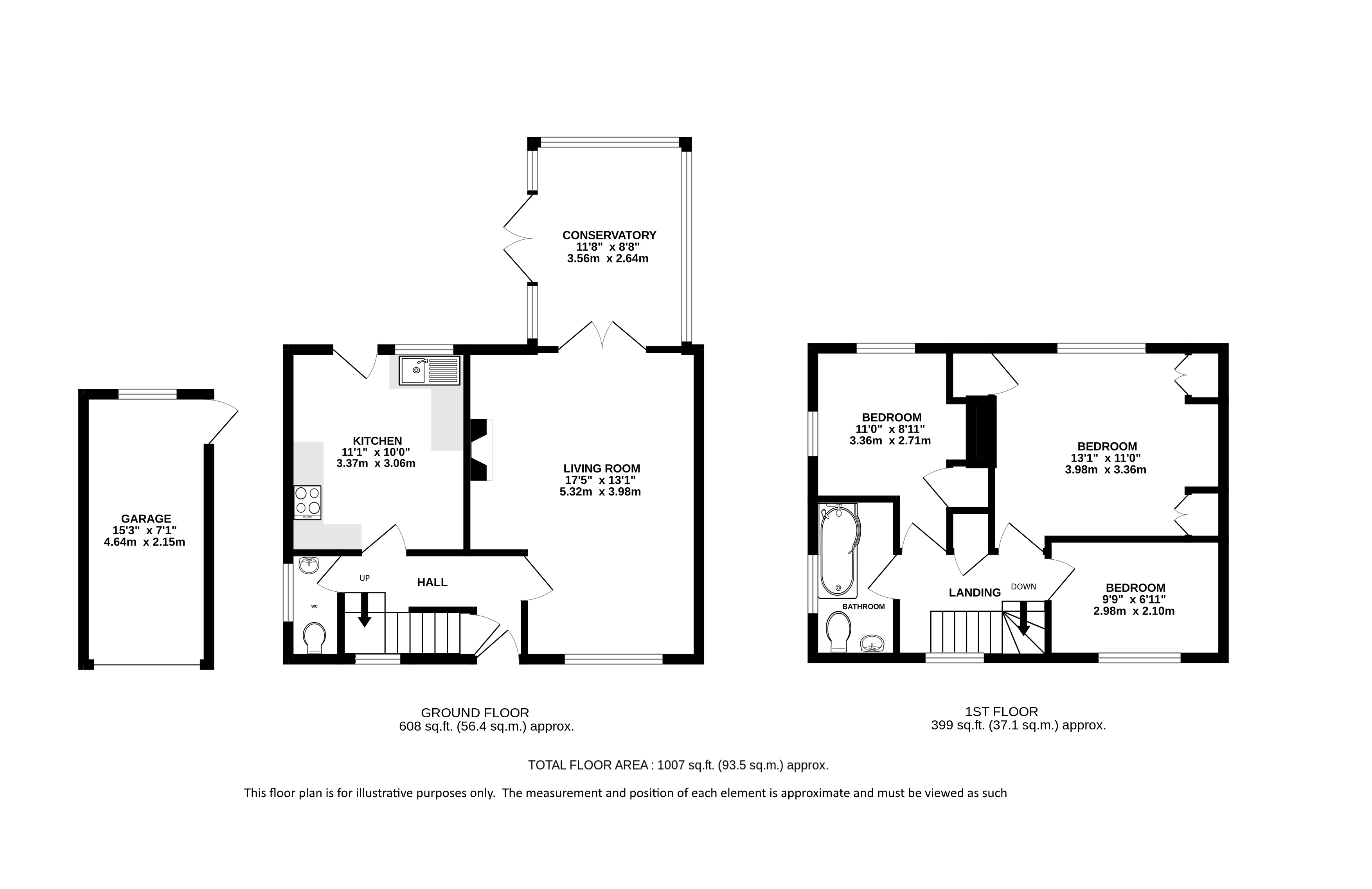 Hunters Way, Welwyn Garden City, Hertfordshire AL7, 3 bedroom end