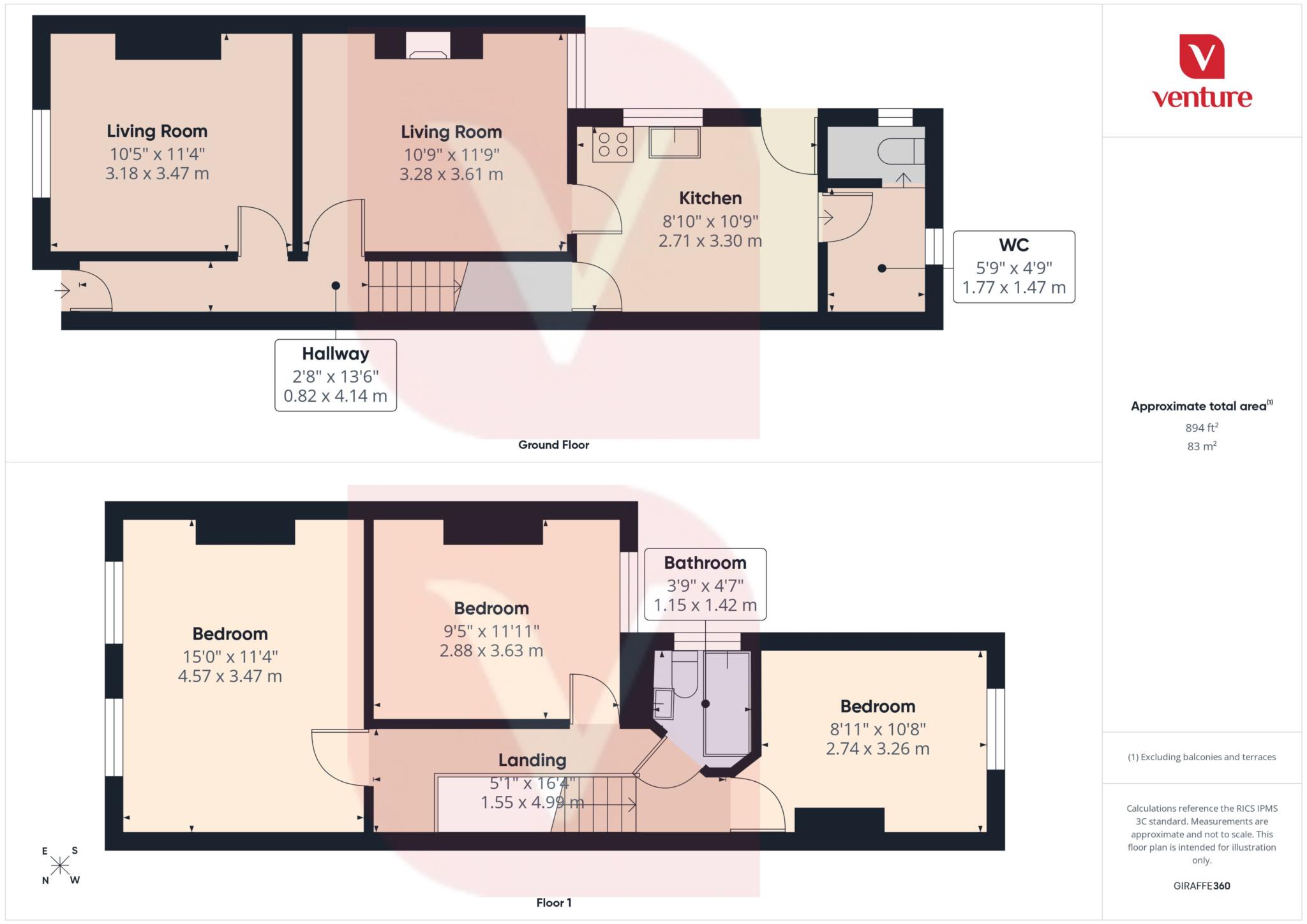 74, Warwick Road West, Luton floorplan
