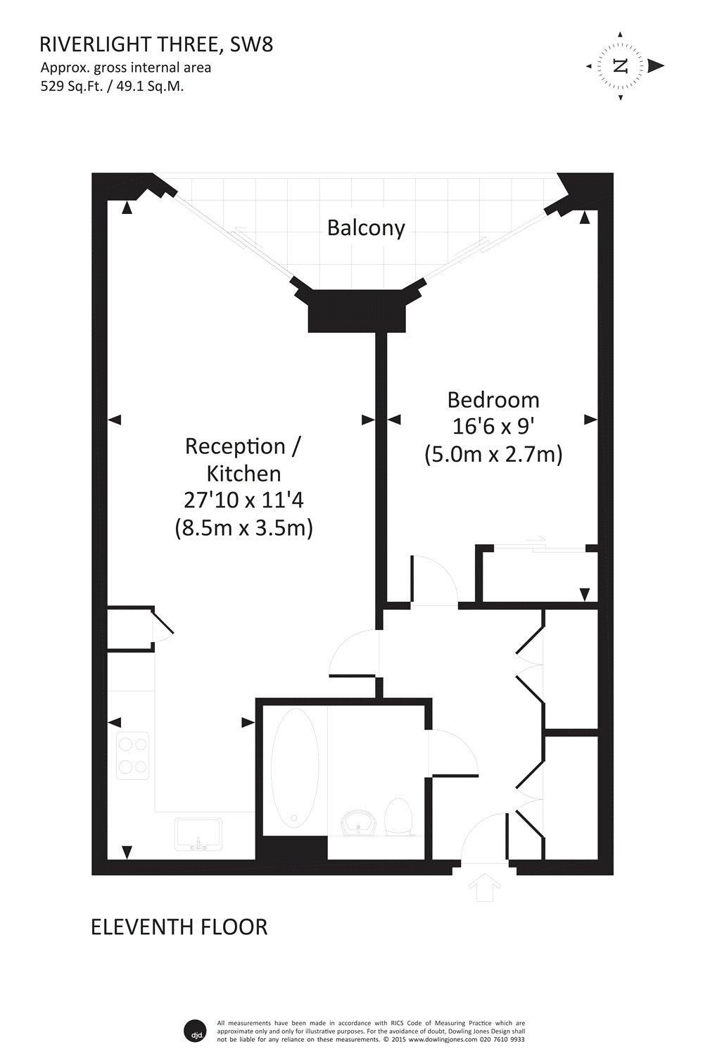 1 Bedrooms Flat to rent in Riverlight Quay, London SW11