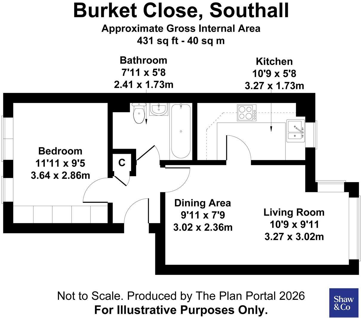 135, Burket Close, Southall floorplan