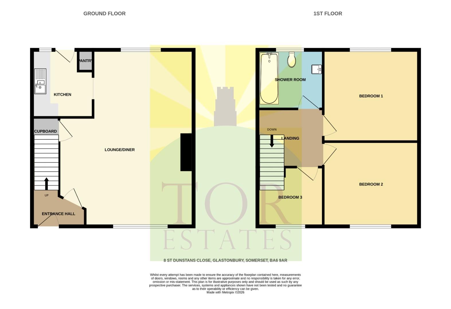 8, St. Dunstans Close, Glastonbury floorplan