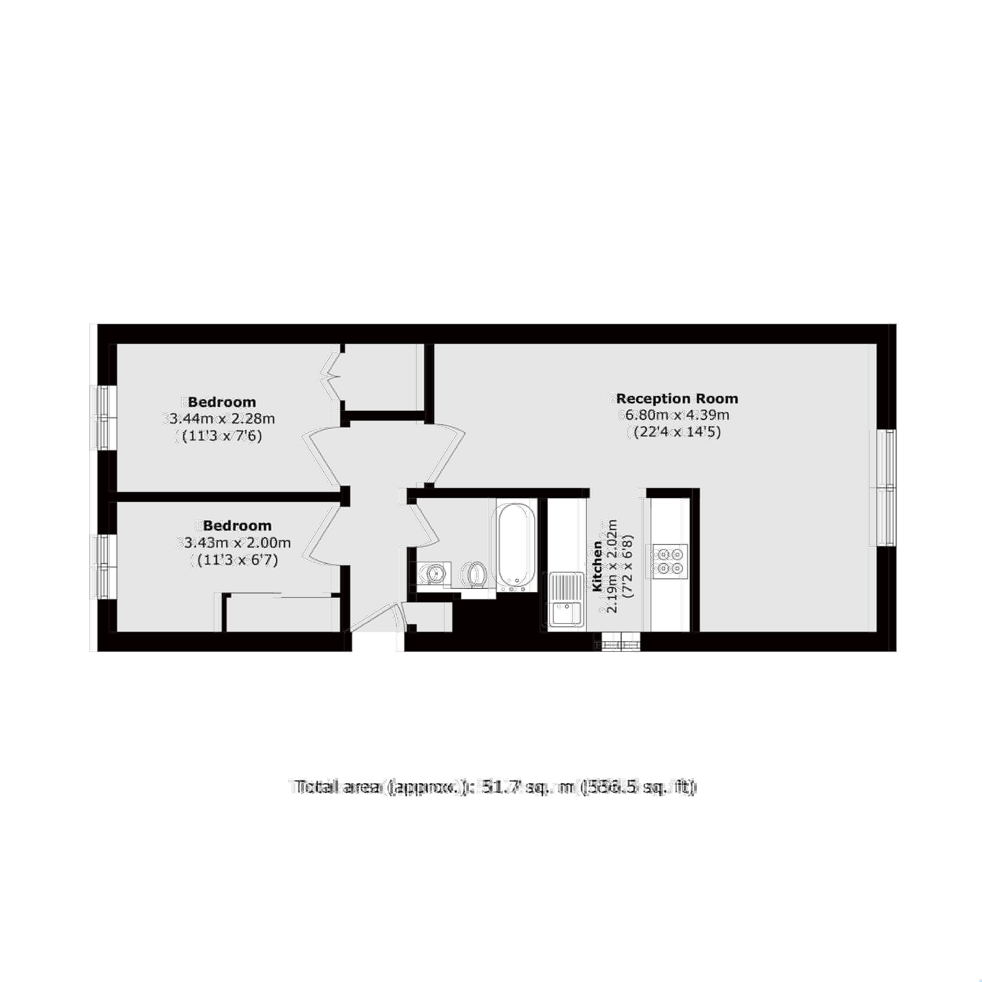195B, Lanark Road, London floorplan