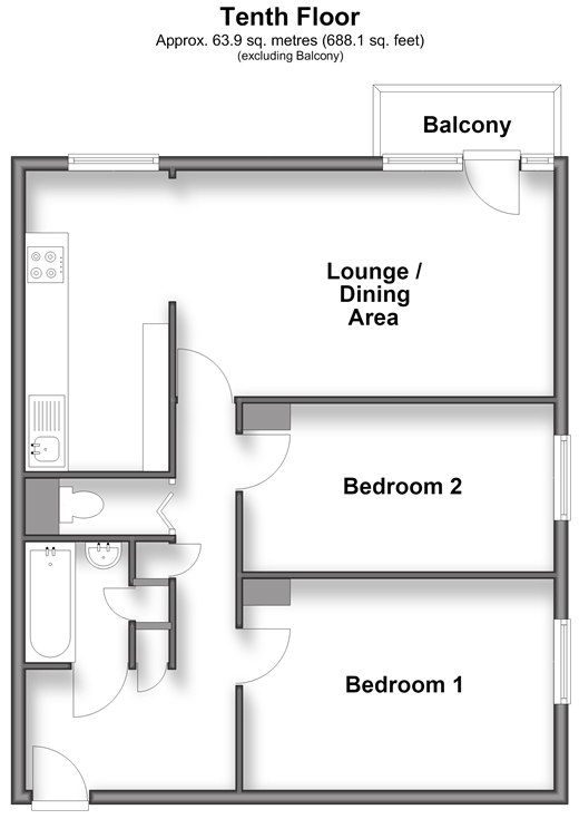 Basinghall Gardens, Sutton floorplan