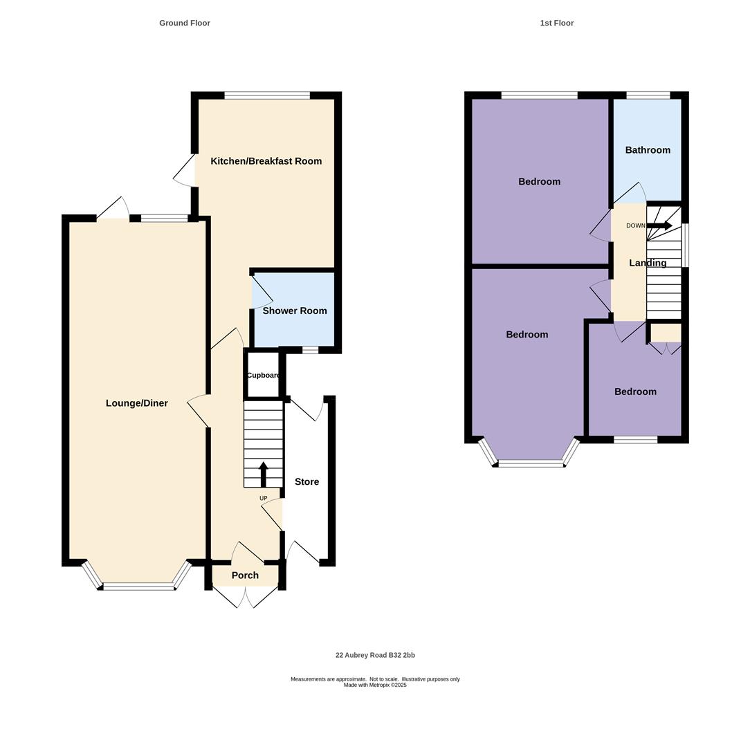 22, Aubrey Road, Birmingham floorplan