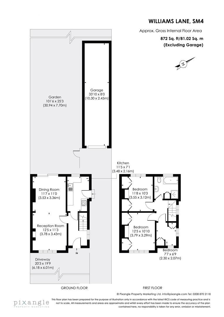 18, Williams Lane, Morden floorplan