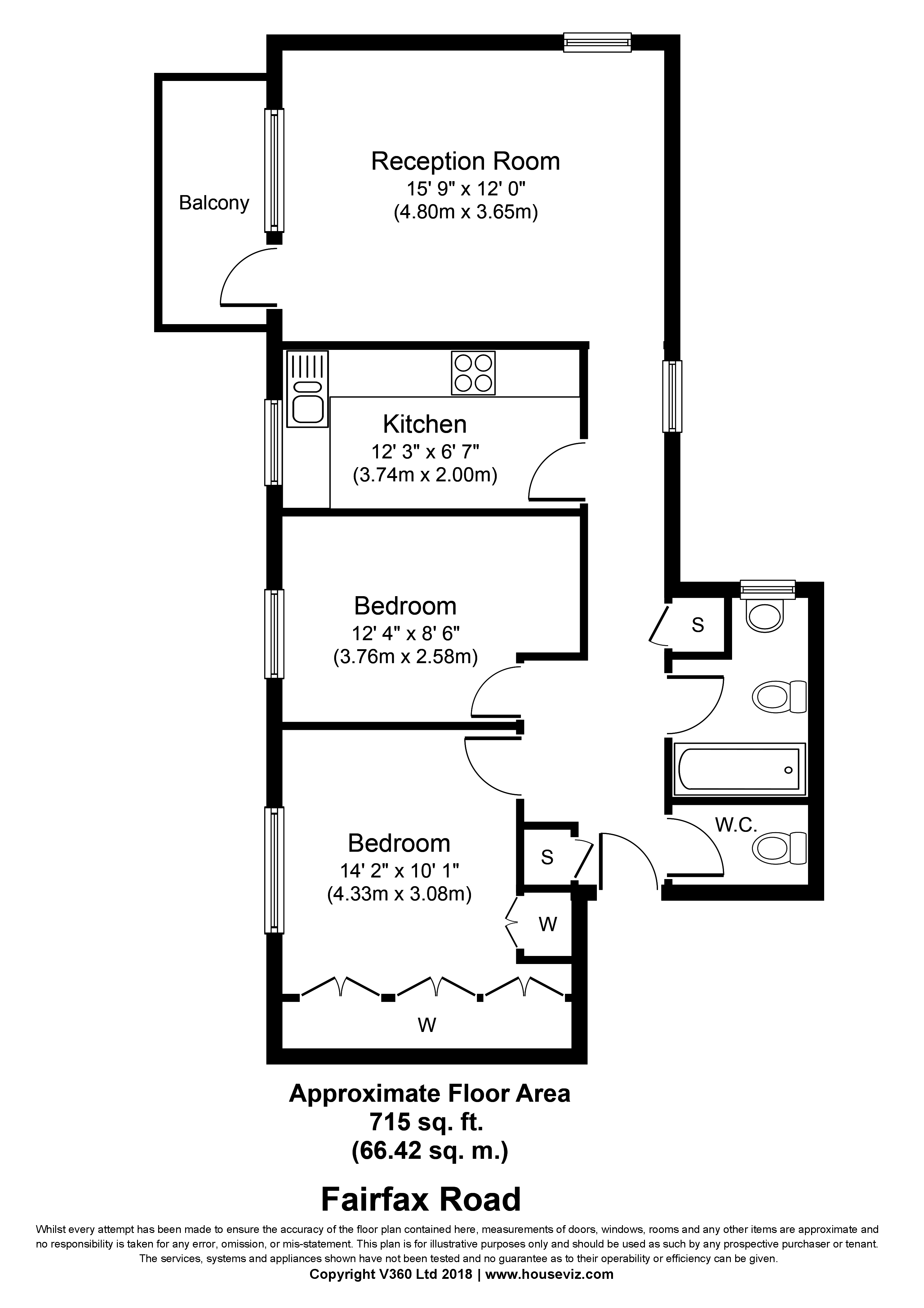 2 Bedrooms Flat for sale in Fairfax Road, Teddington TW11