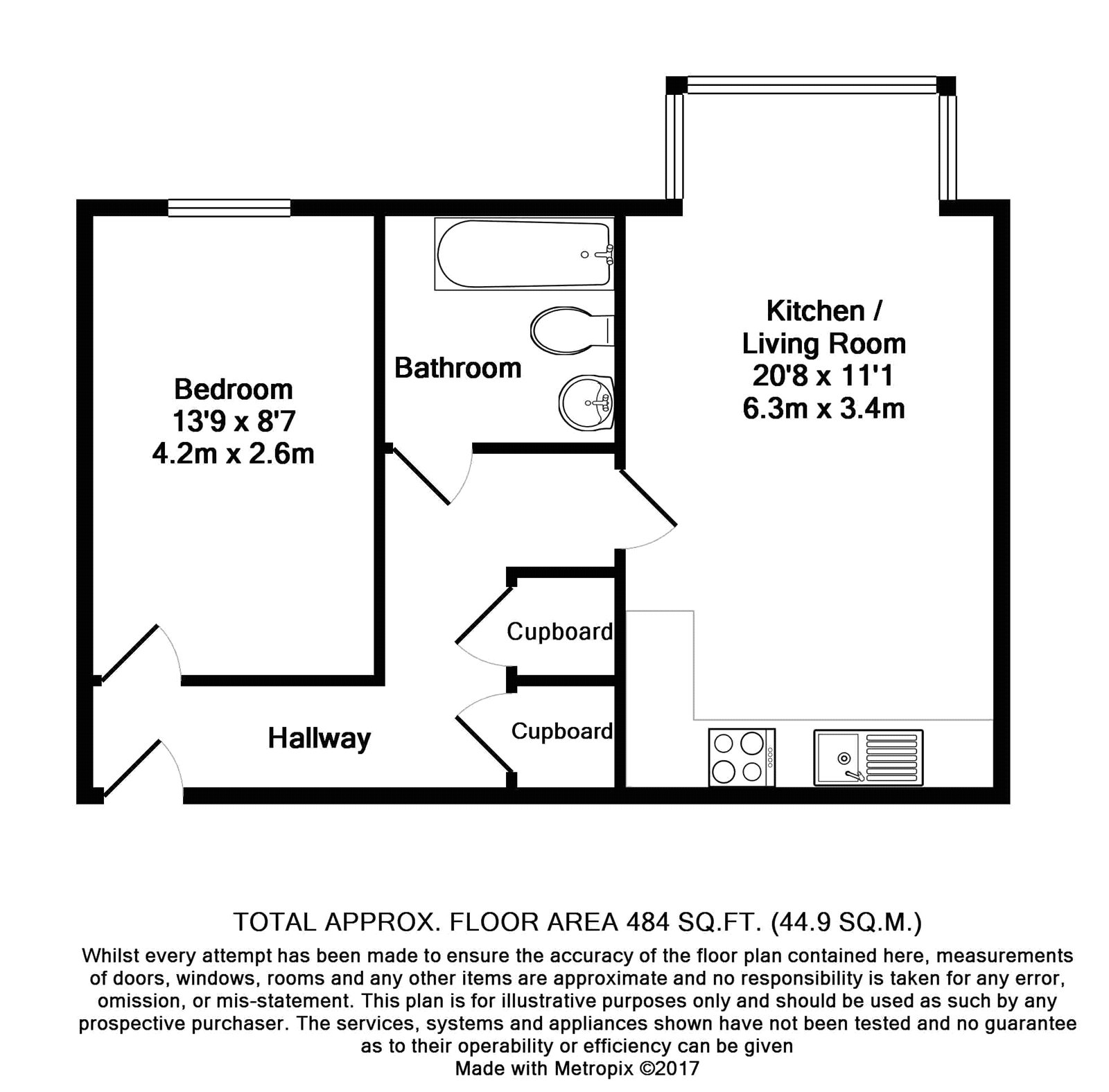 1A, Cooper House, 21, Coleridge Drive, Middlesex floorplan
