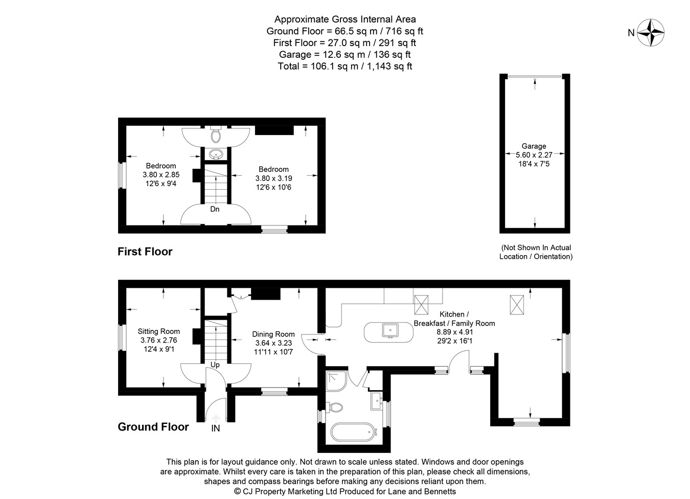 Hitchin Road, Letchworth Garden City SG6, 2 bedroom semidetached house