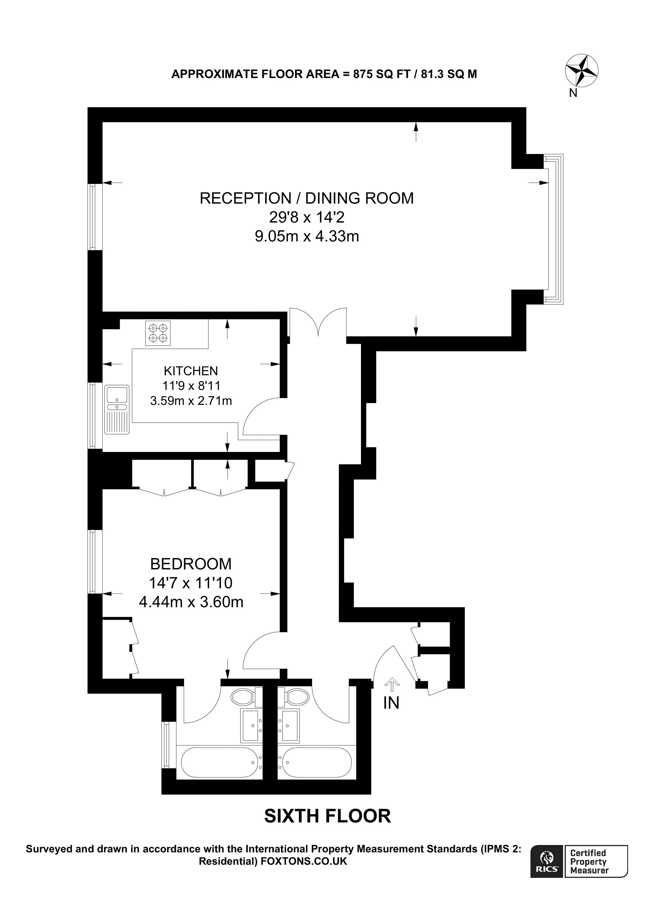 Somerset Square, Holland Park, London W14, 1 bedroom flat to rent