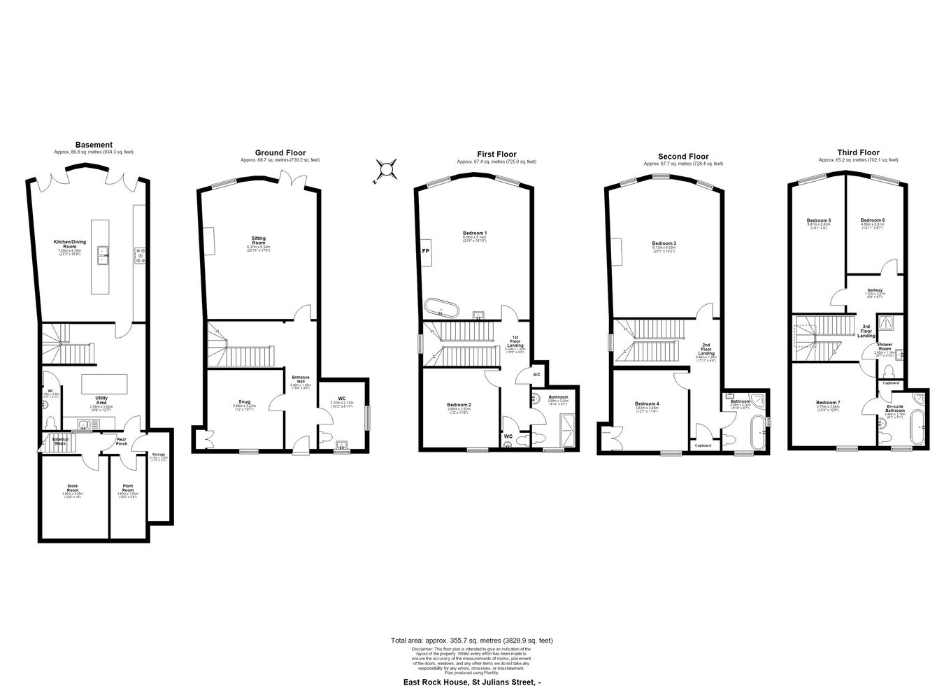 East Rock House, St Julian Street, Tenby floorplan