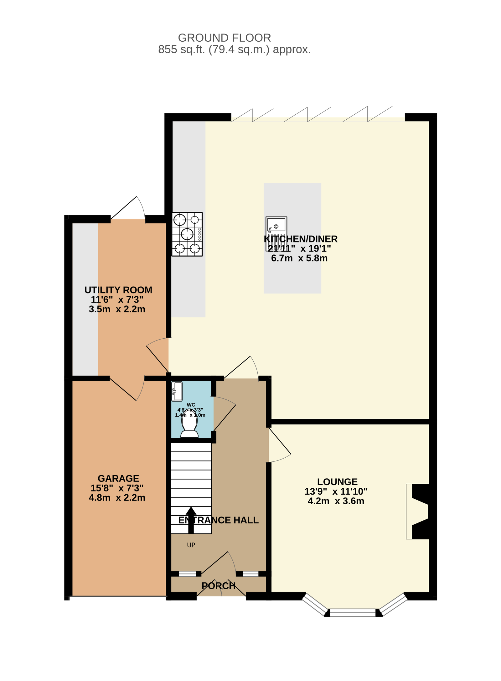 96, Hatherton Road, Cannock floorplan
