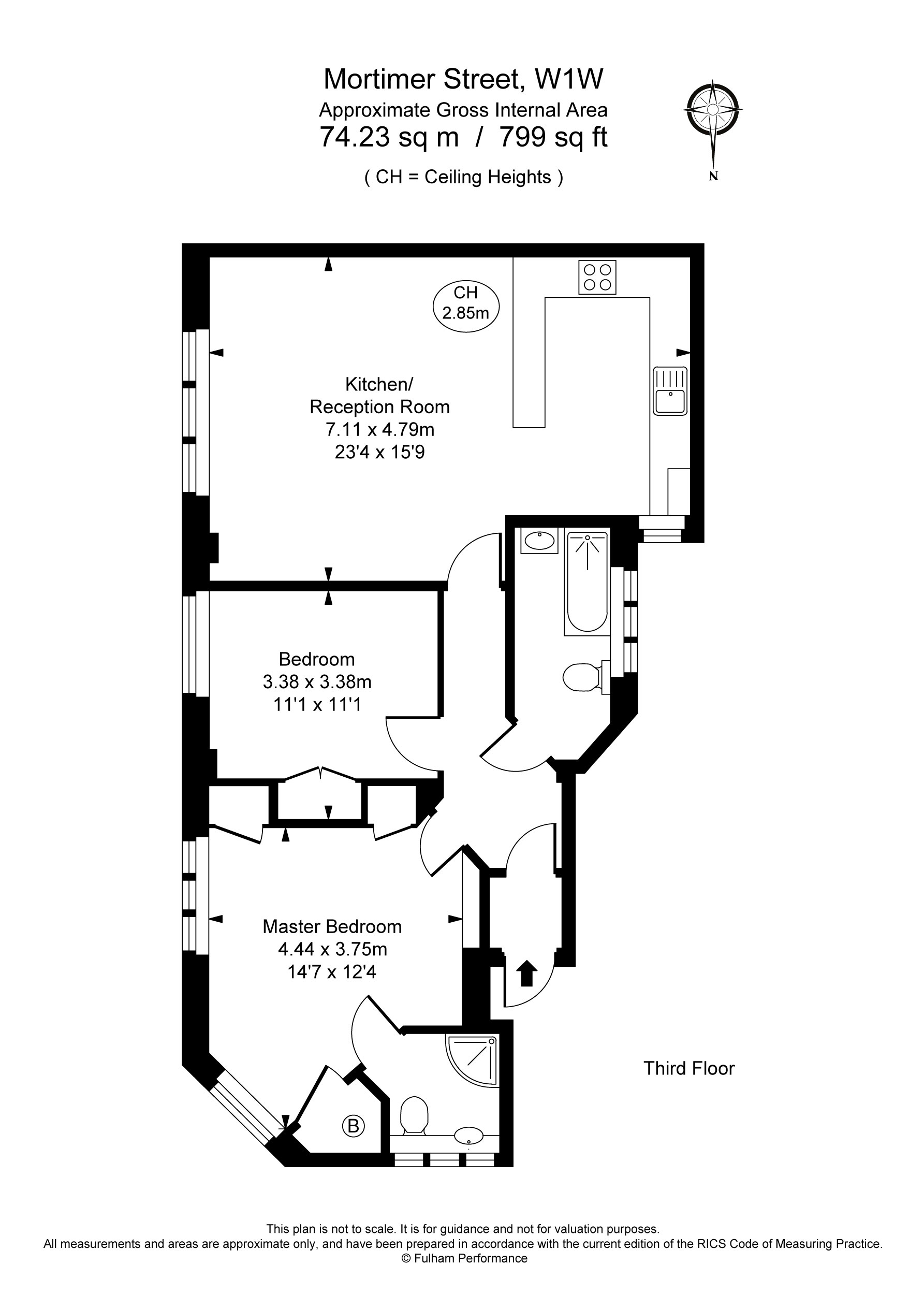 2 Bedrooms Flat to rent in Mortimer Street, London W1W