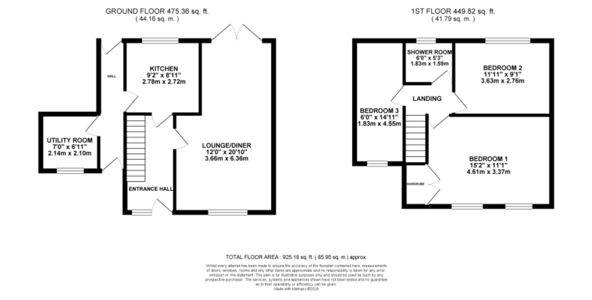 6 Priory Road, Stone floorplan