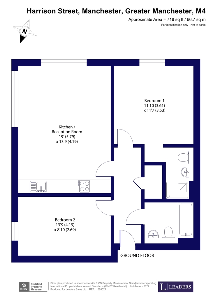 Flat 2, Loom Building, 1, Harrison Street, Greater Manchester floorplan