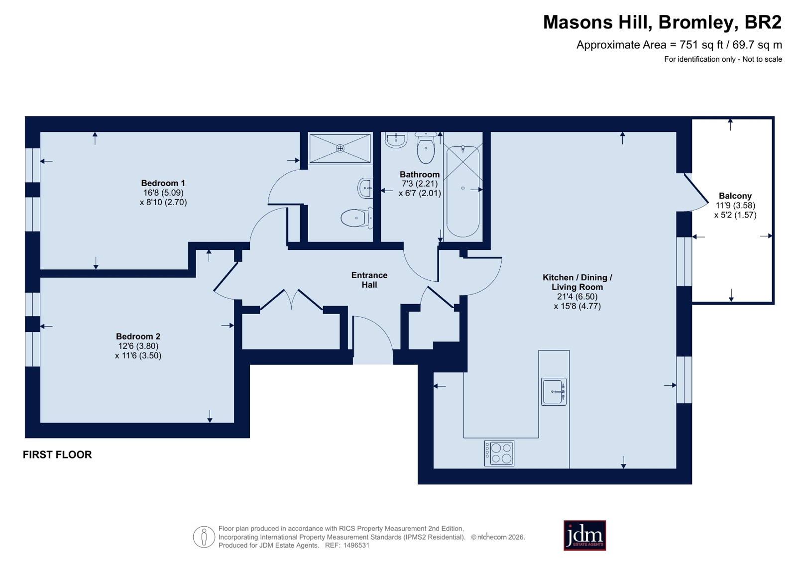 Apartment 3, 169, Masons Hill, Bromley floorplan