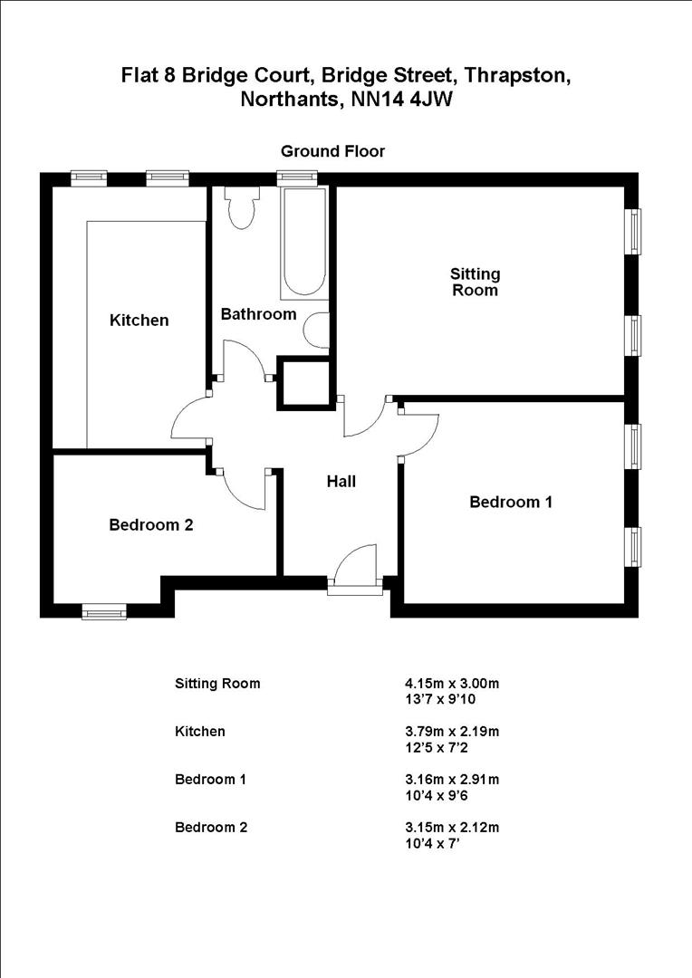 8, Bridge Court, Kettering floorplan