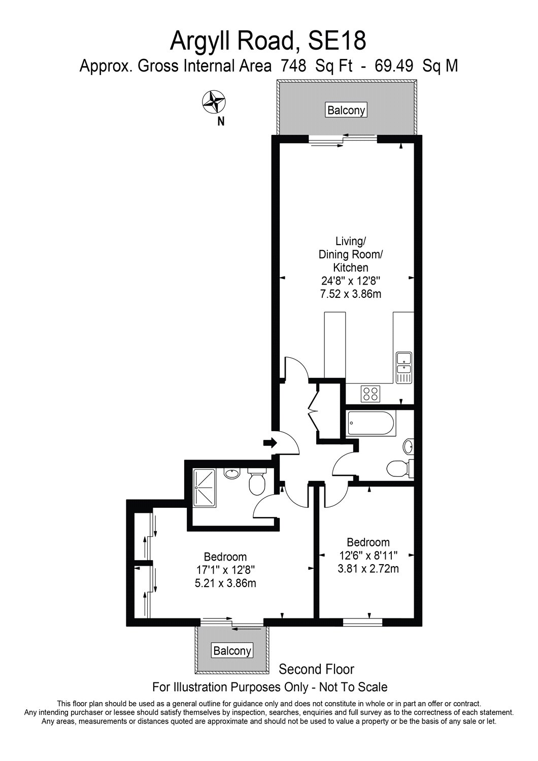 2 Bedrooms Flat to rent in Argyll Road, London SE18