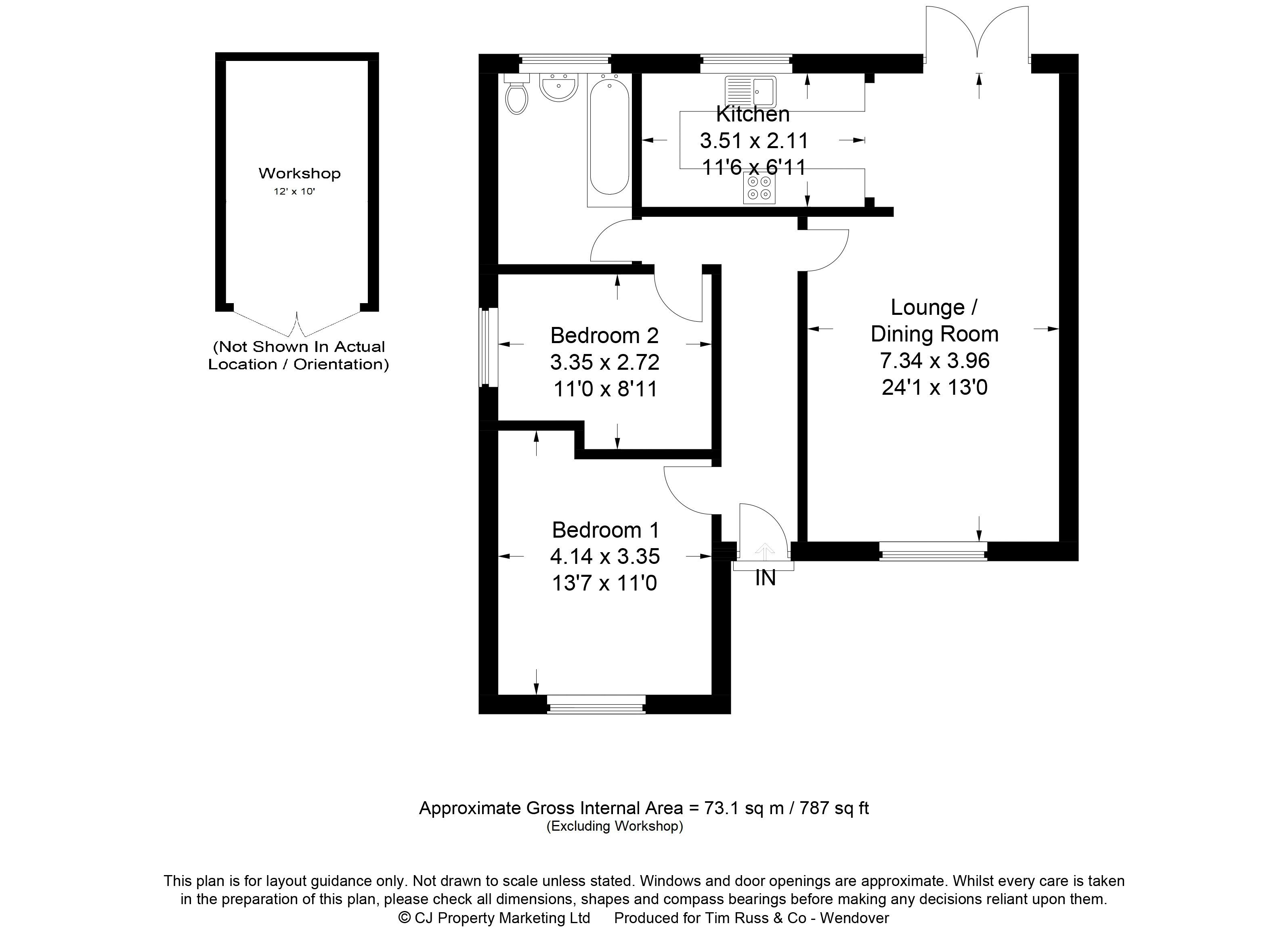 Worlds End Lane, Weston Turville, Aylesbury HP22, 2 bedroom detached