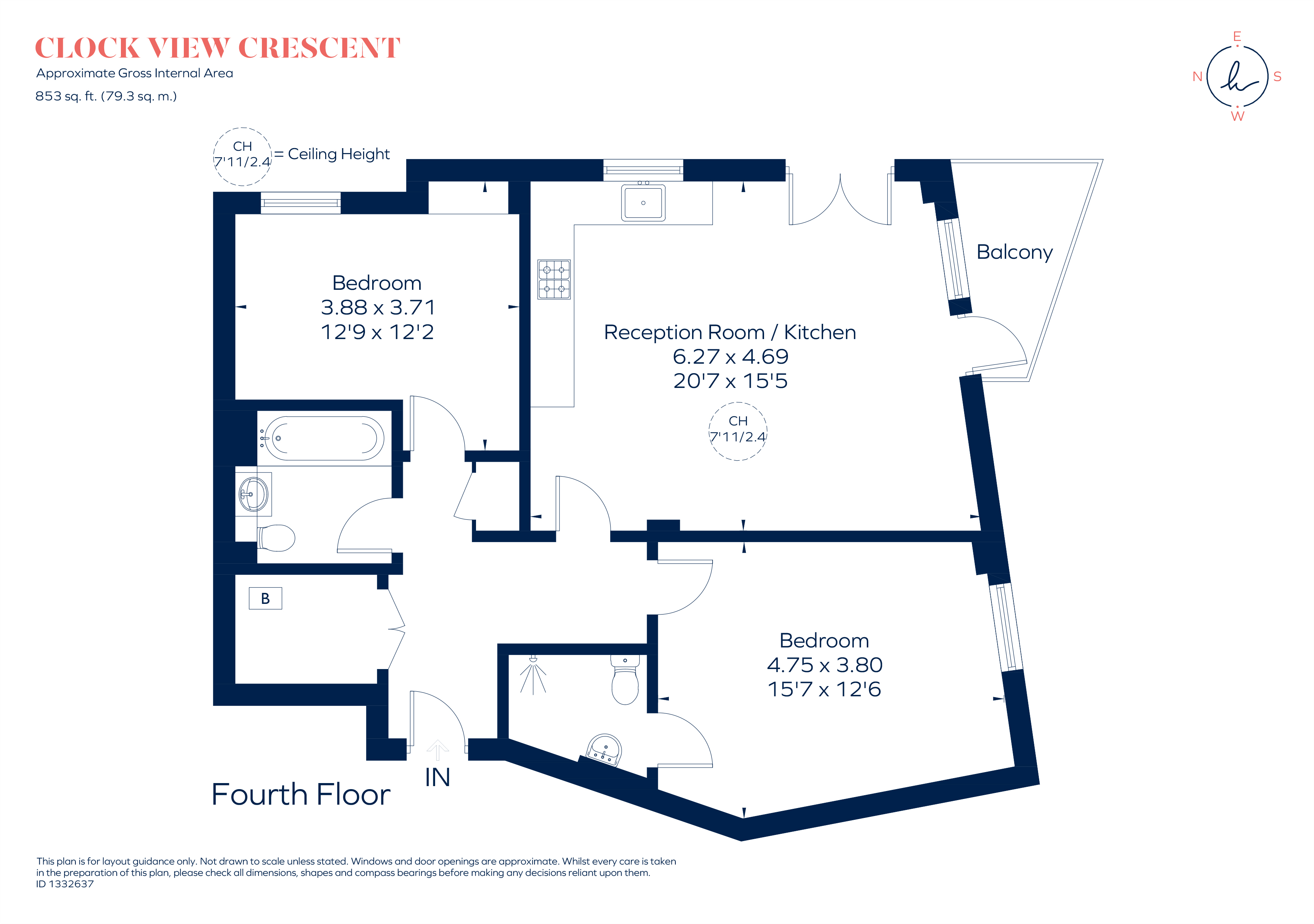 38, Clock View Crescent, London floorplan