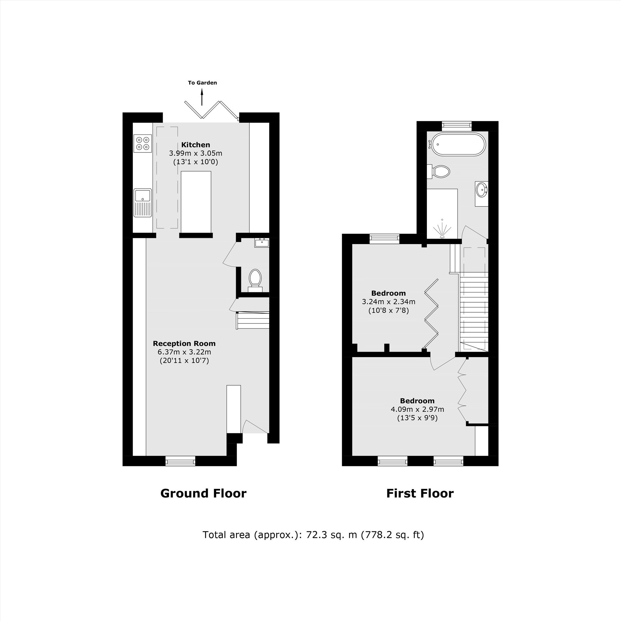 128, Tyneham Road, London floorplan