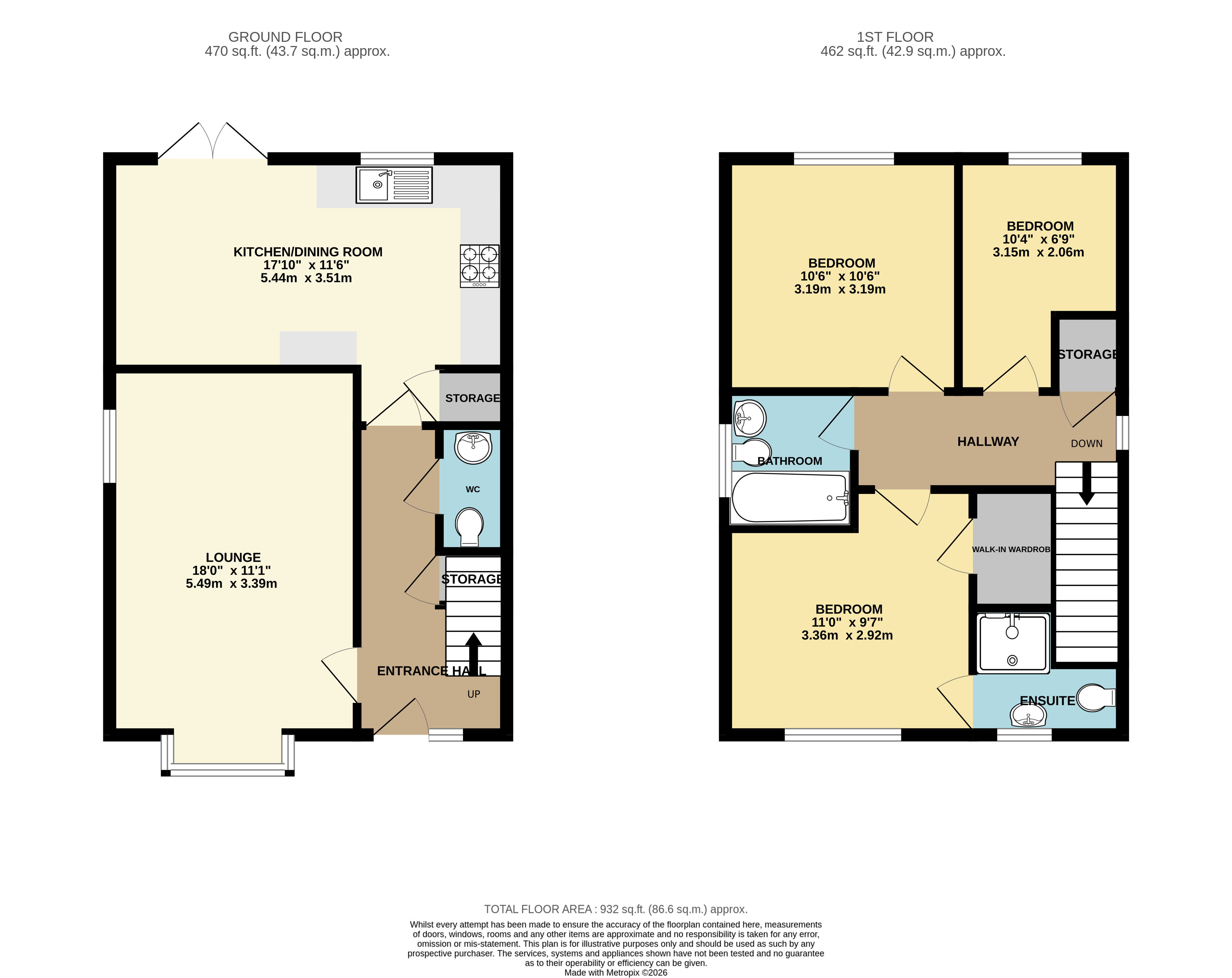 16, Roman Place, Westbury floorplan