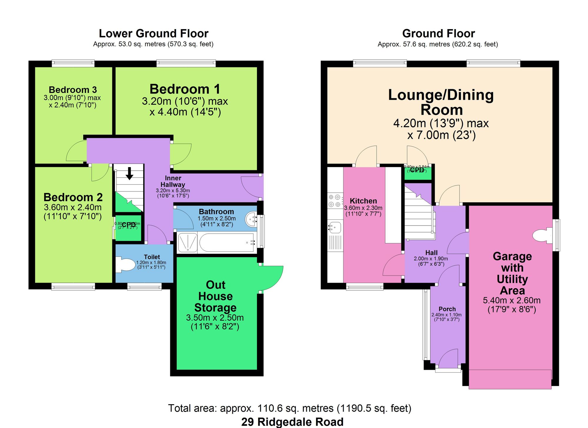 29 Ridgedale Road, Chesterfield floorplan