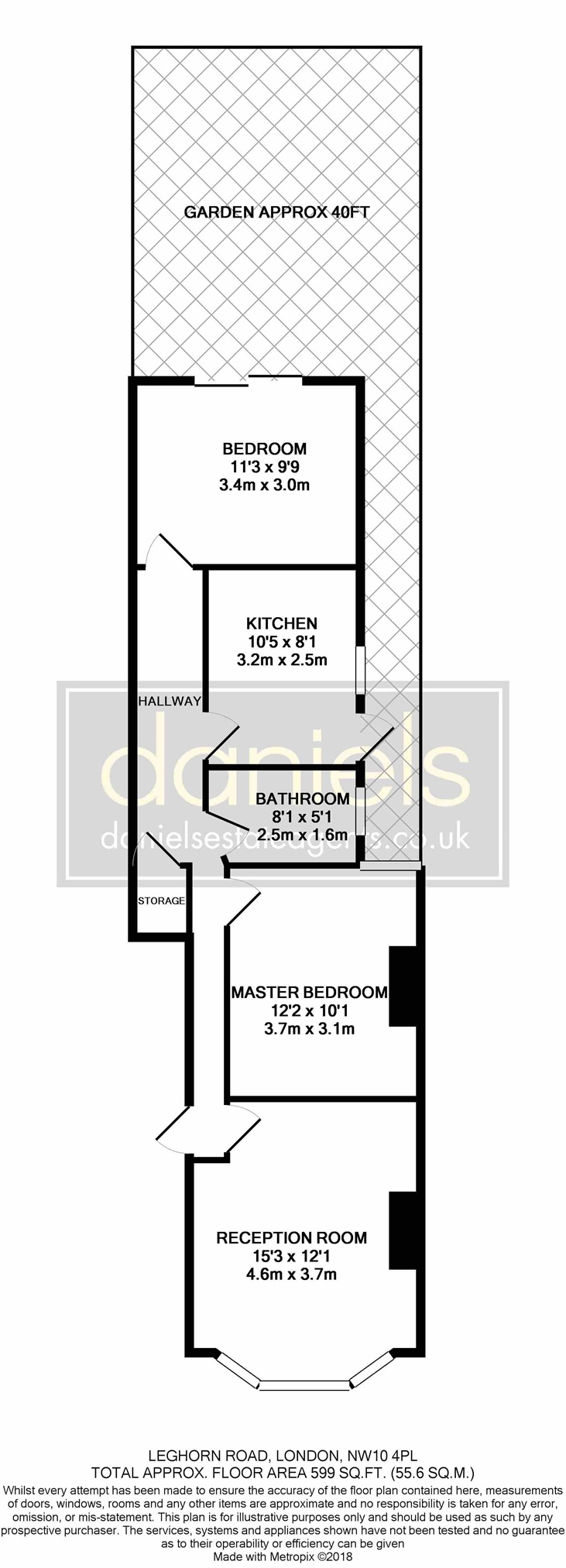 2 Bedrooms Flat for sale in Leghorn Road, Kensal Green, London NW10