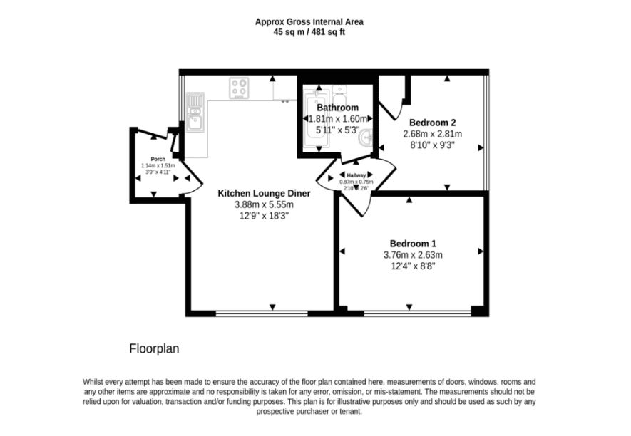 Edinburgh Place, Cheltenham floorplan