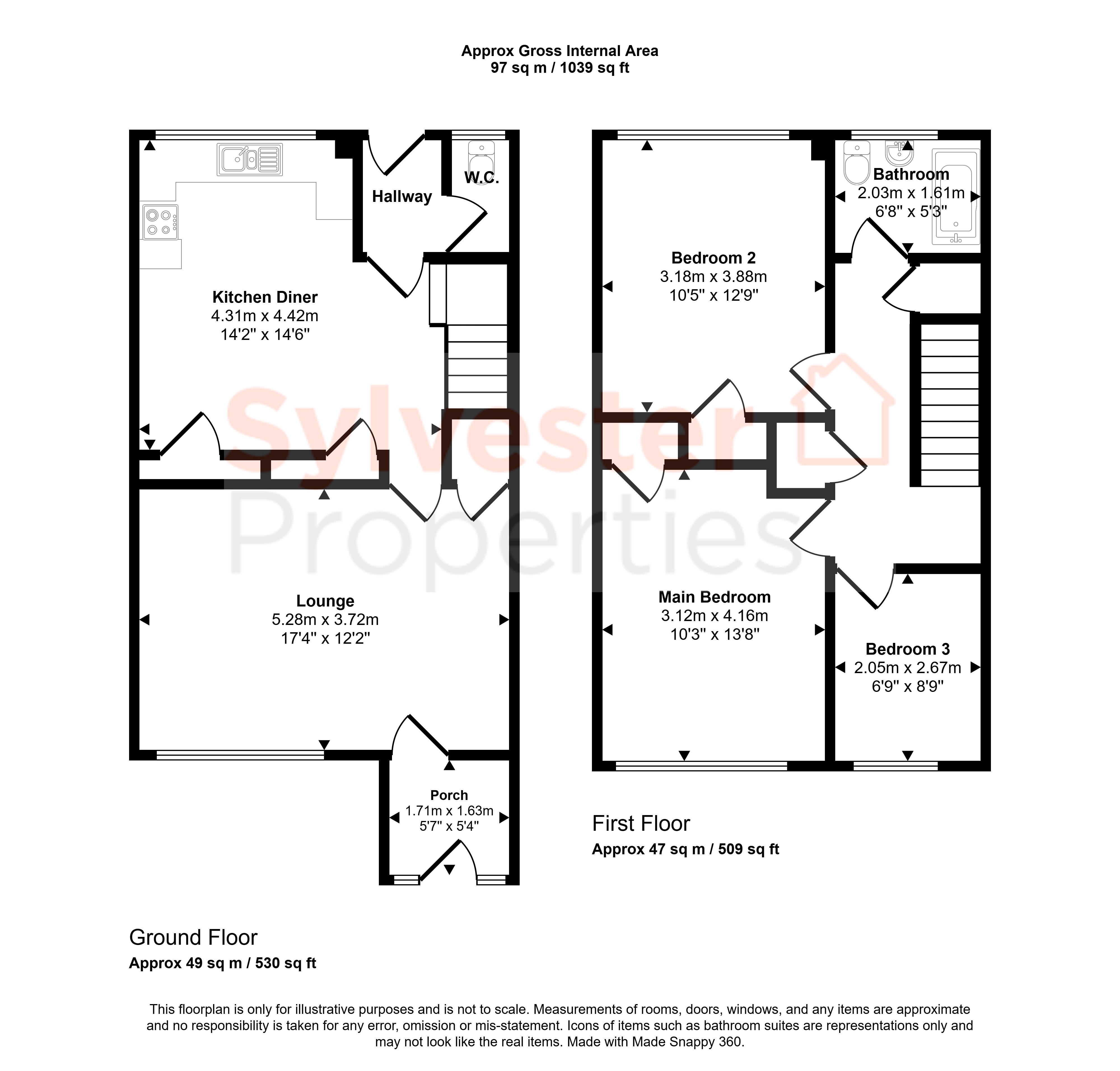 27, Pankhurst Place, Stanley floorplan