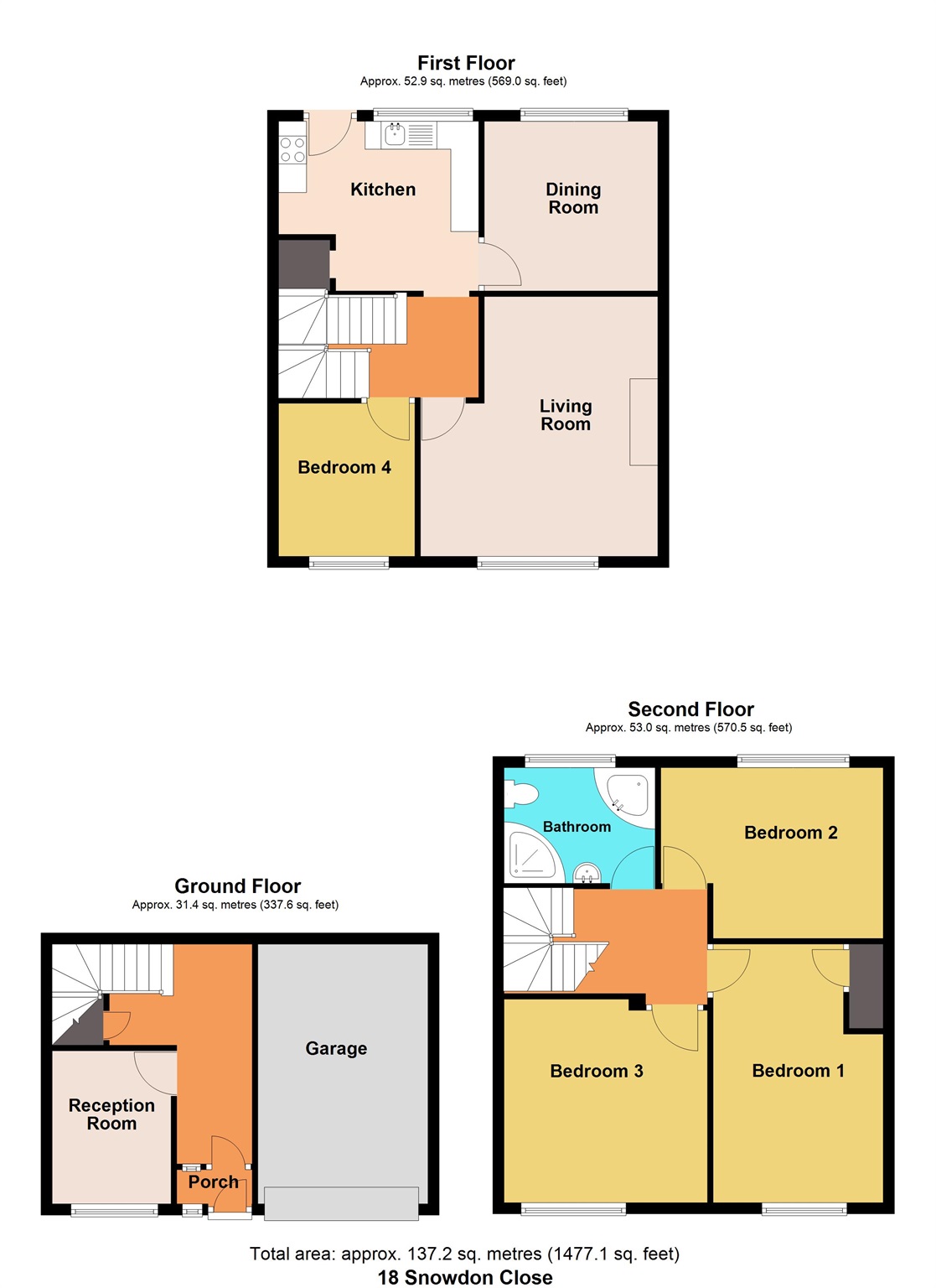 18, Snowdon Close, Newport floorplan