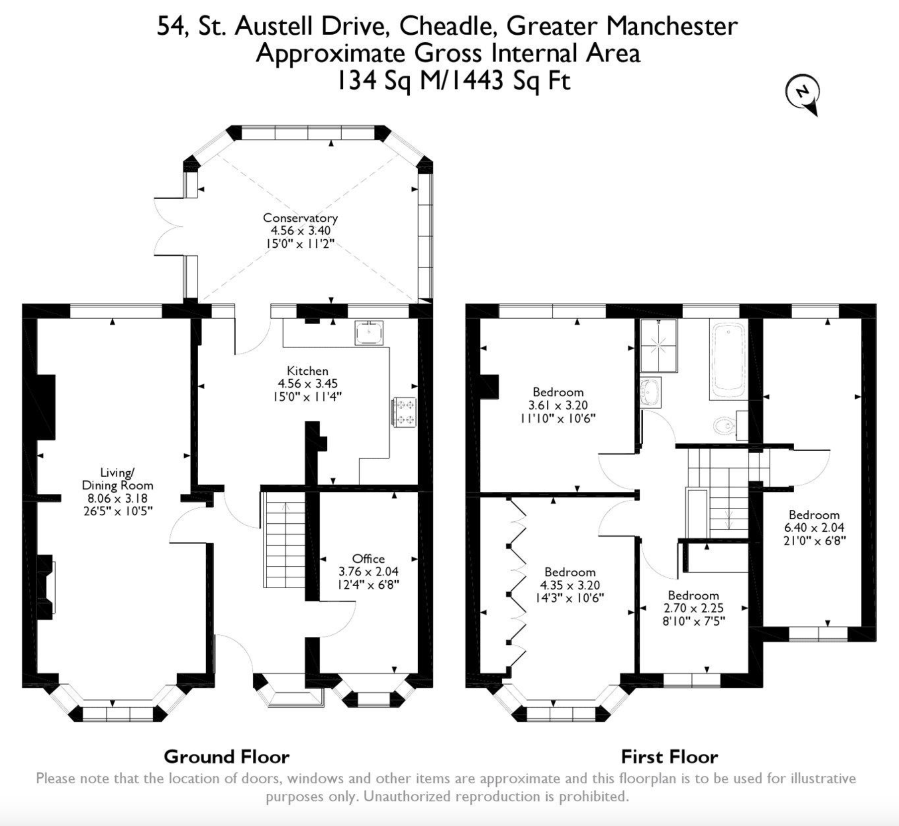 54, St. Austell Drive, Cheadle floorplan