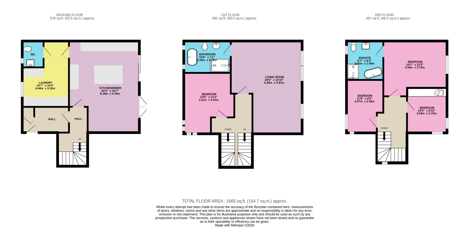 11, Charlcote Crescent, East Boldon floorplan