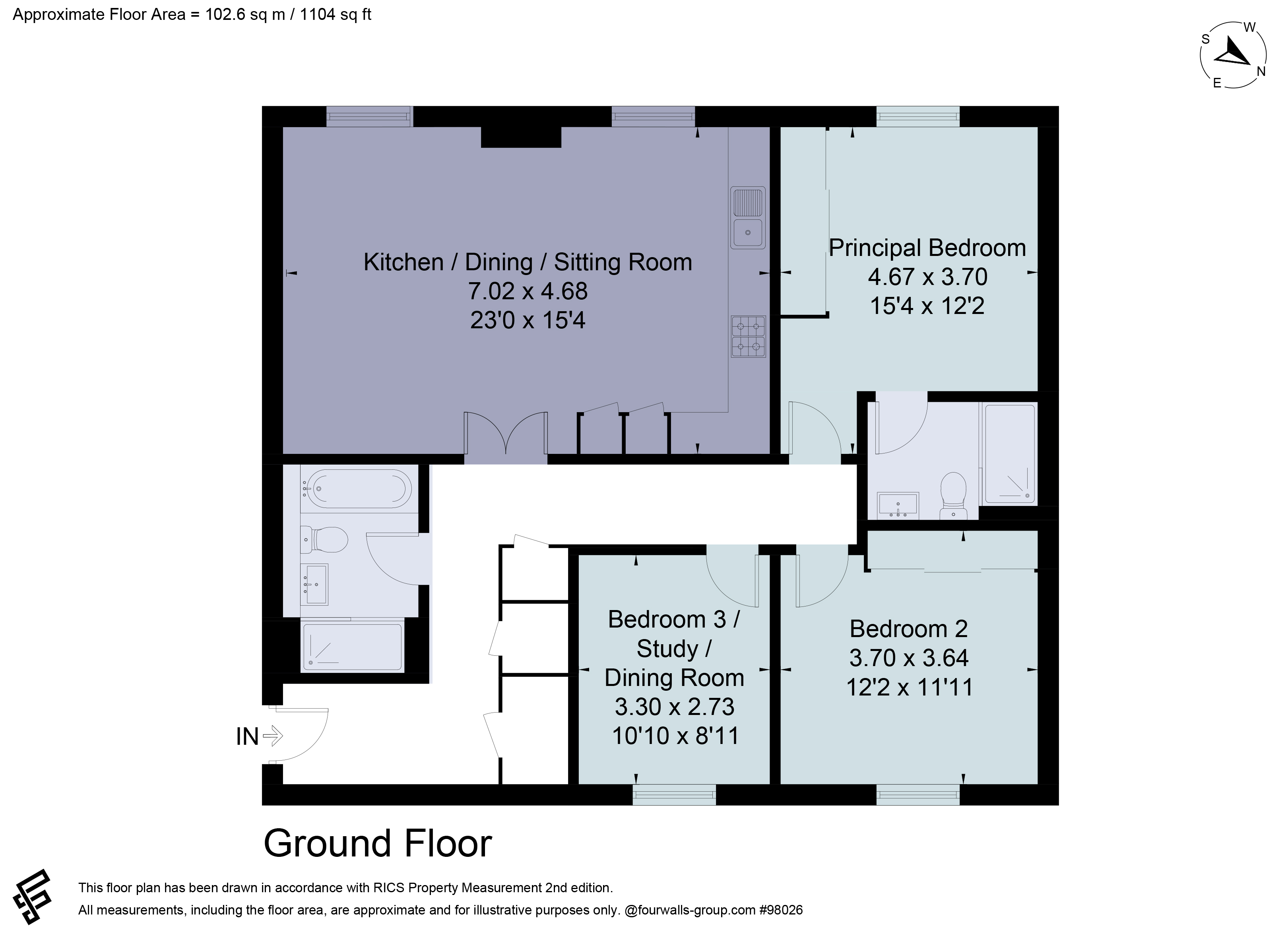 15 The Long Room Apartments,, Summerhouse Lane, Uxbridge floorplan