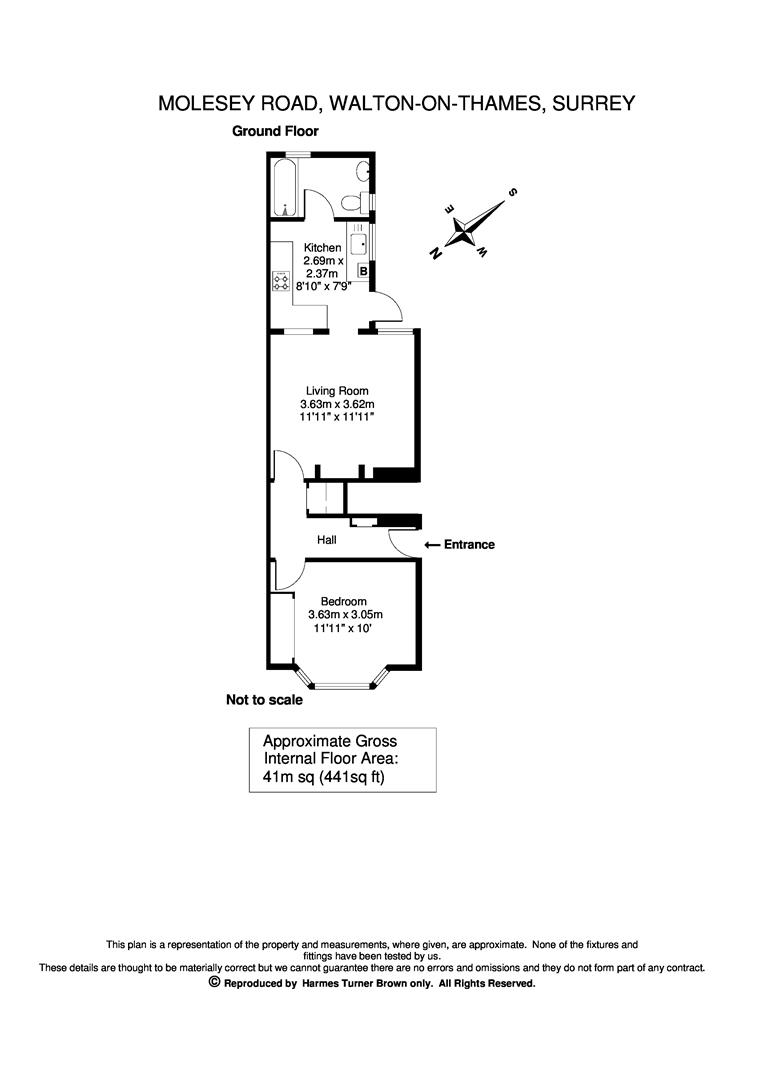 1 Bedrooms Flat for sale in Molesey Road, Hersham, Walton-On-Thames KT12