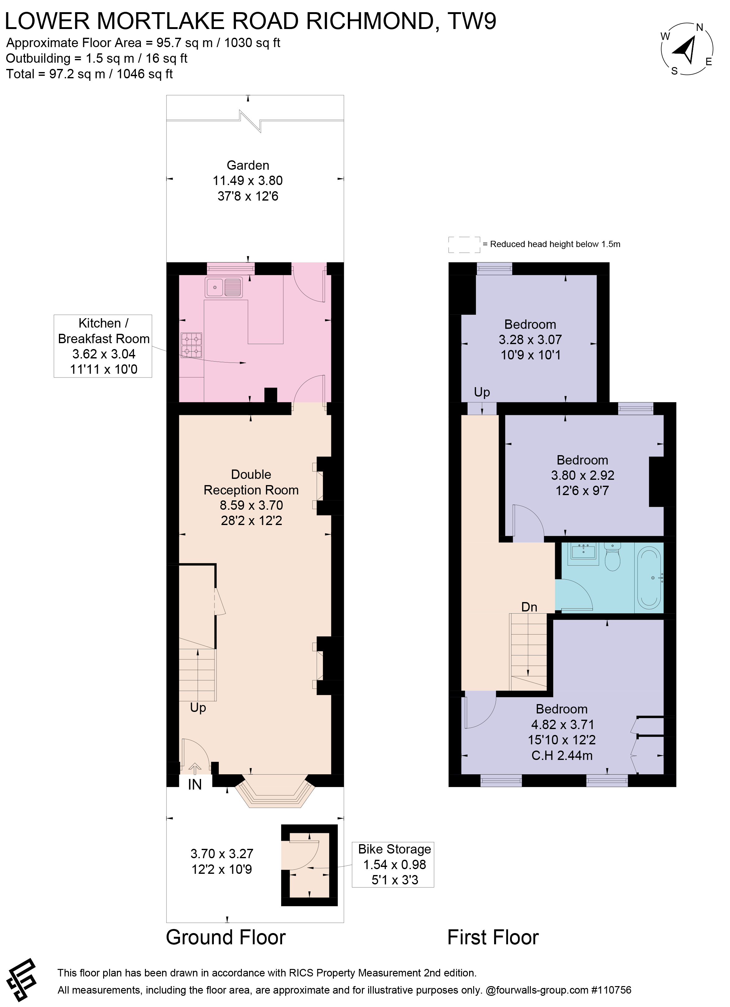 187, Lower Mortlake Road, Richmond floorplan