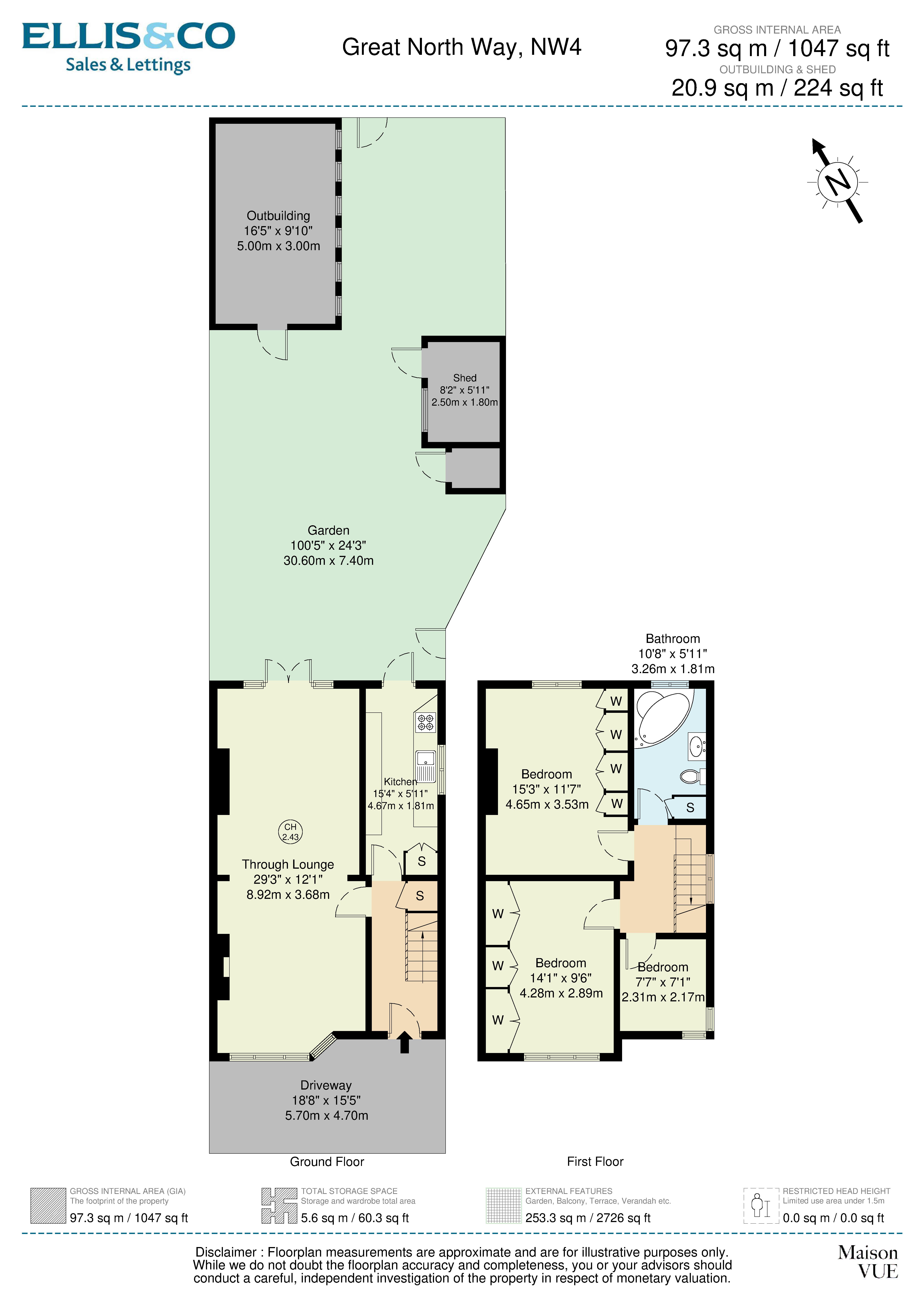 71, Great North Way, Hendon floorplan