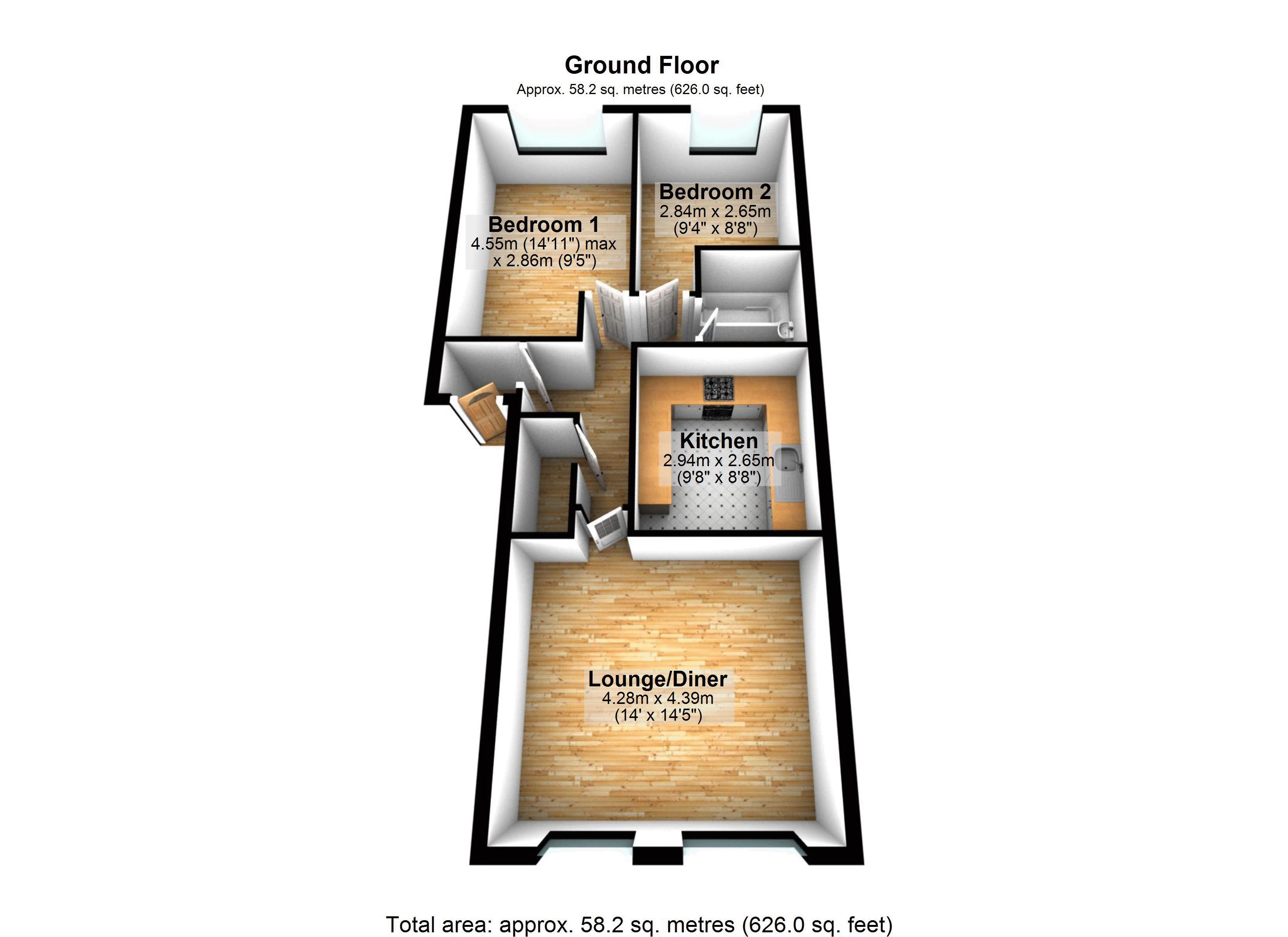 2 Bedrooms Flat to rent in Hazelwood Close, Harrow HA2