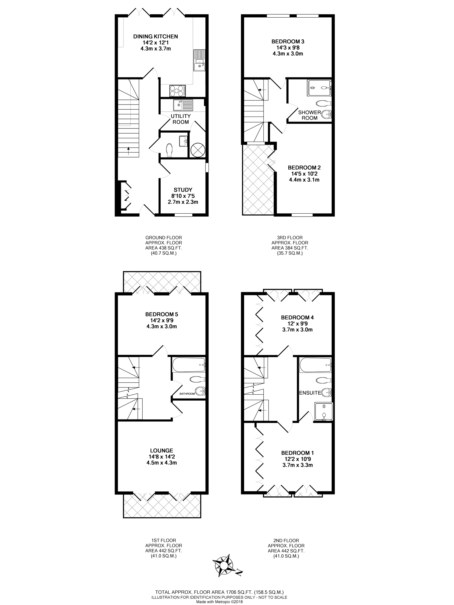 5 Bedrooms  to rent in Kings Pool Walk, York YO1
