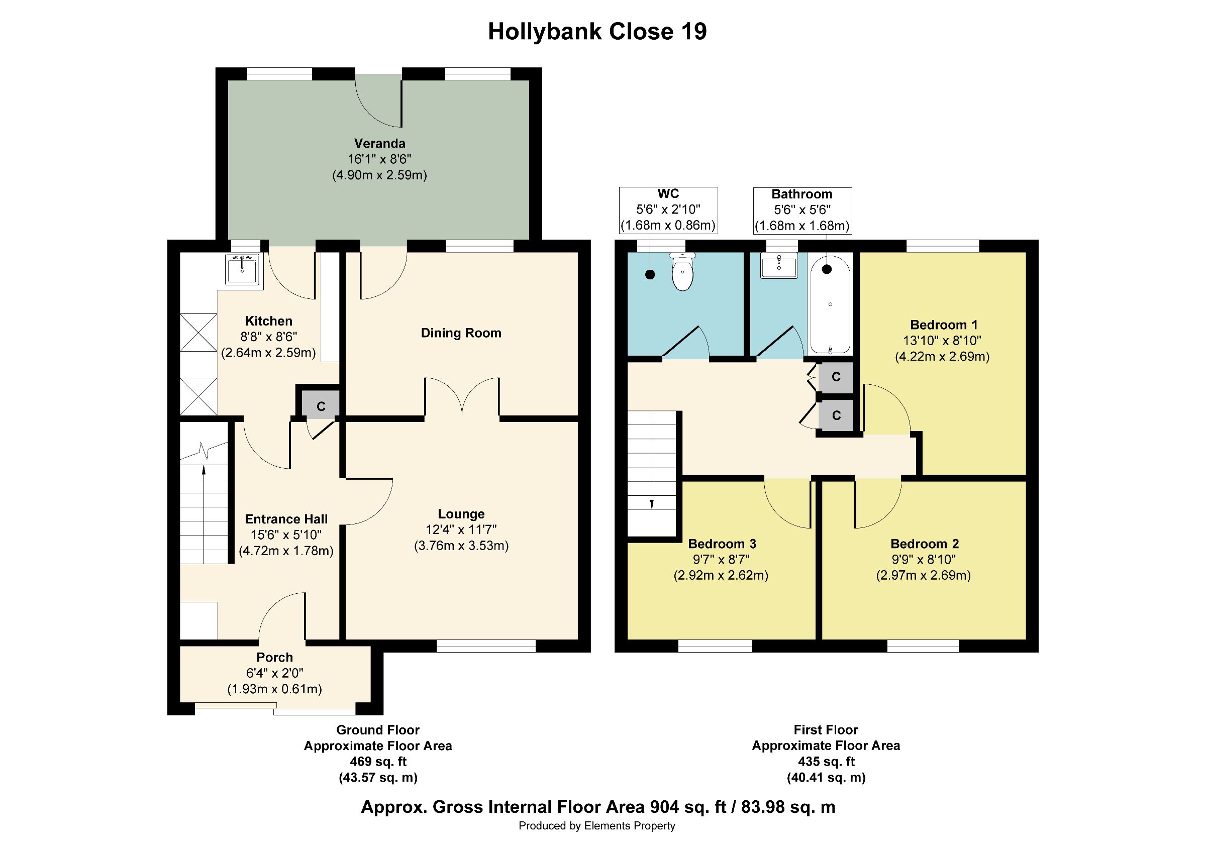 19 Hollybank Close, Walsall floorplan
