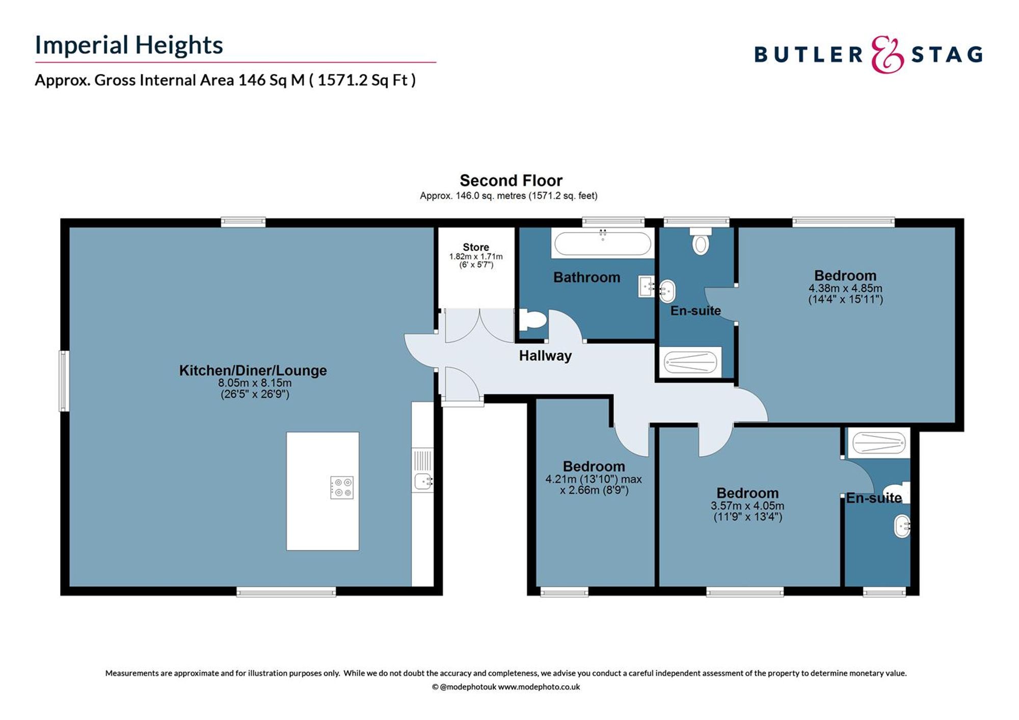 Flat 5, Imperial Heights, Chigwell floorplan