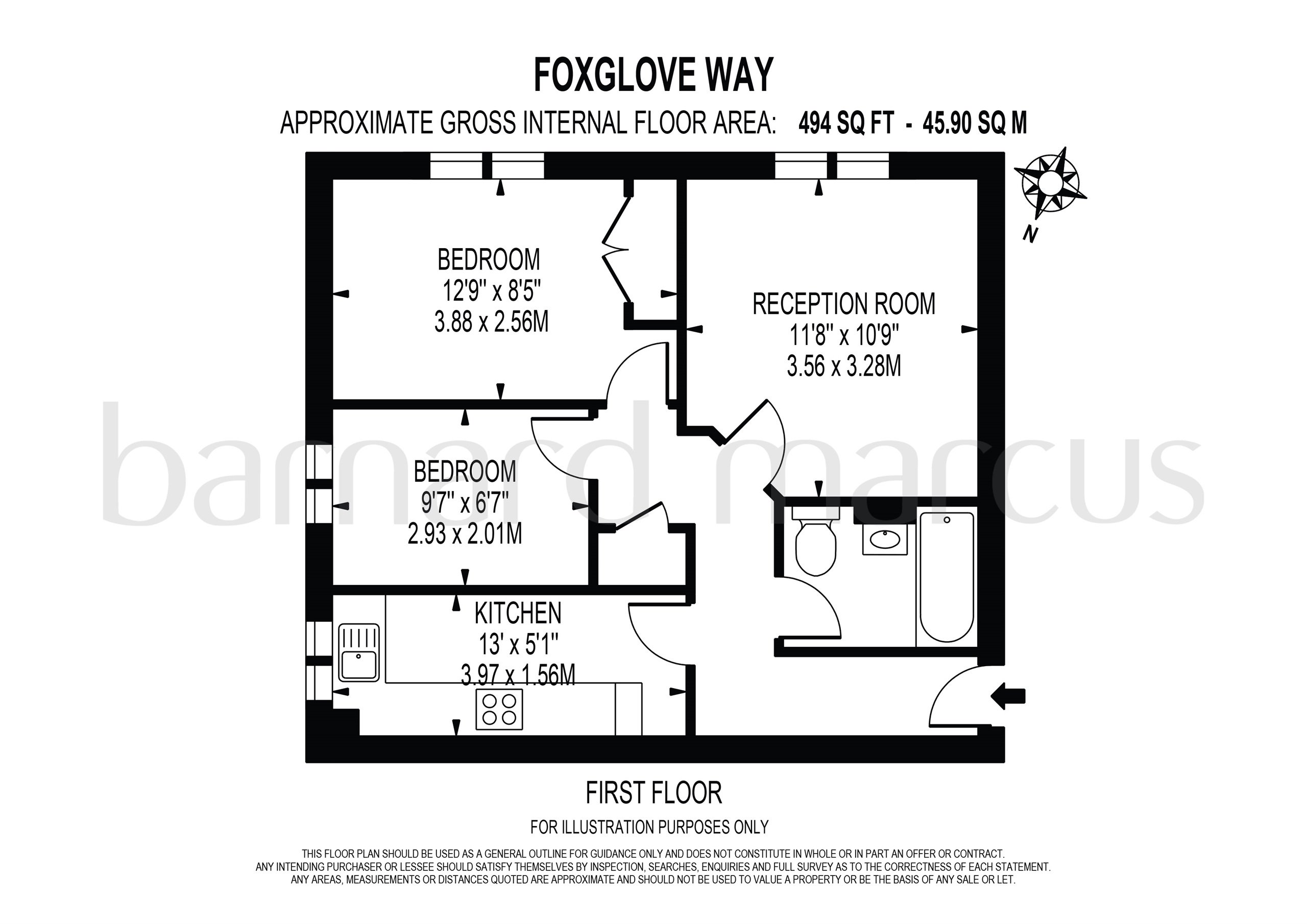 Flat 8, 10, Foxglove Way, Wallington floorplan