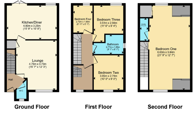 37, Truno Close, Blackpool floorplan