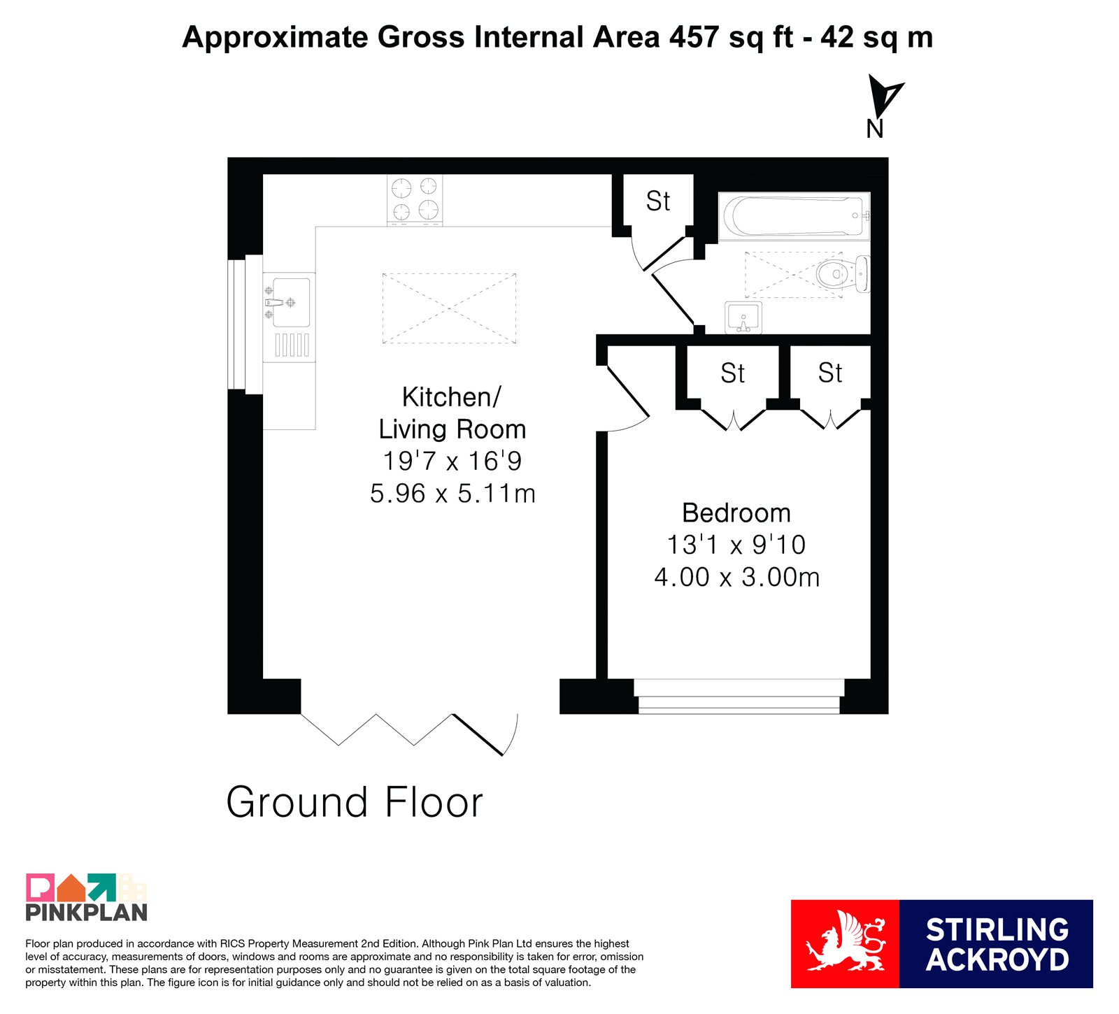 Courtyard Cottage, 1, Clarence Street, Surrey floorplan