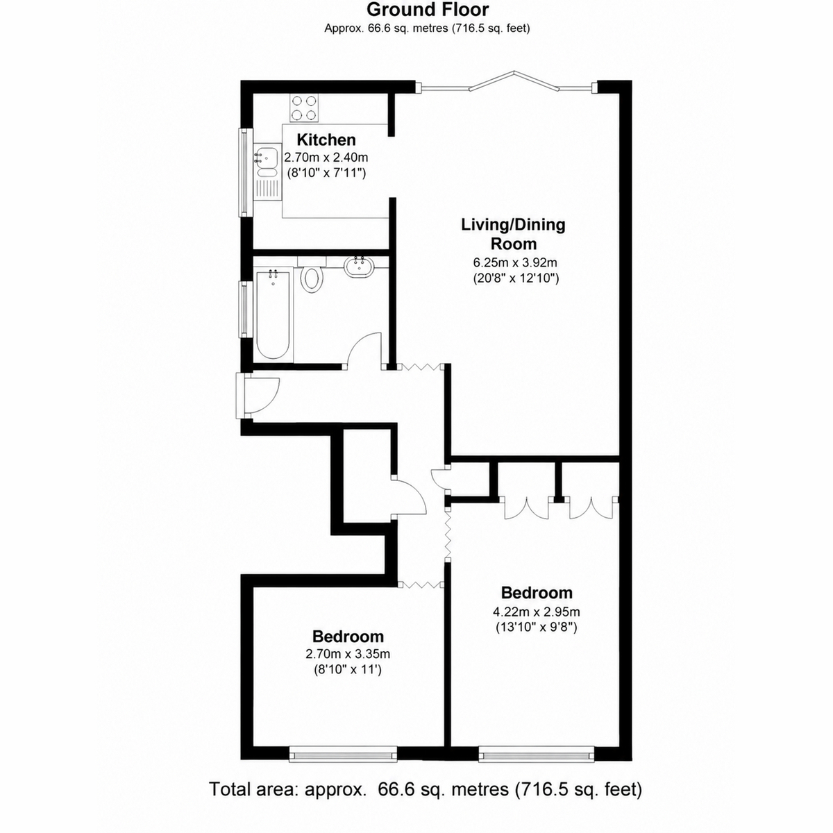 1, Dale View, Woking floorplan